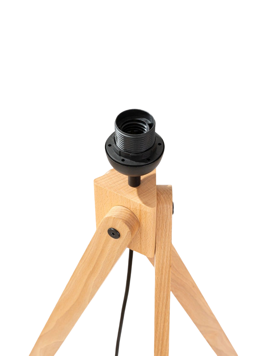 
Design Stehlampe "Natt" - Weiss/Naturfarbenes Holz