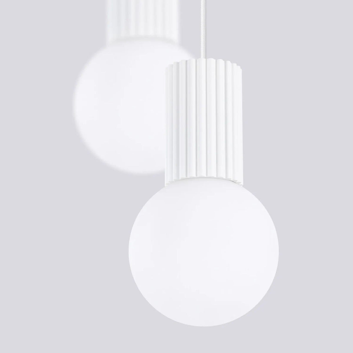 
Design Pendellampe „Halo“, 2-flammig - Weiss