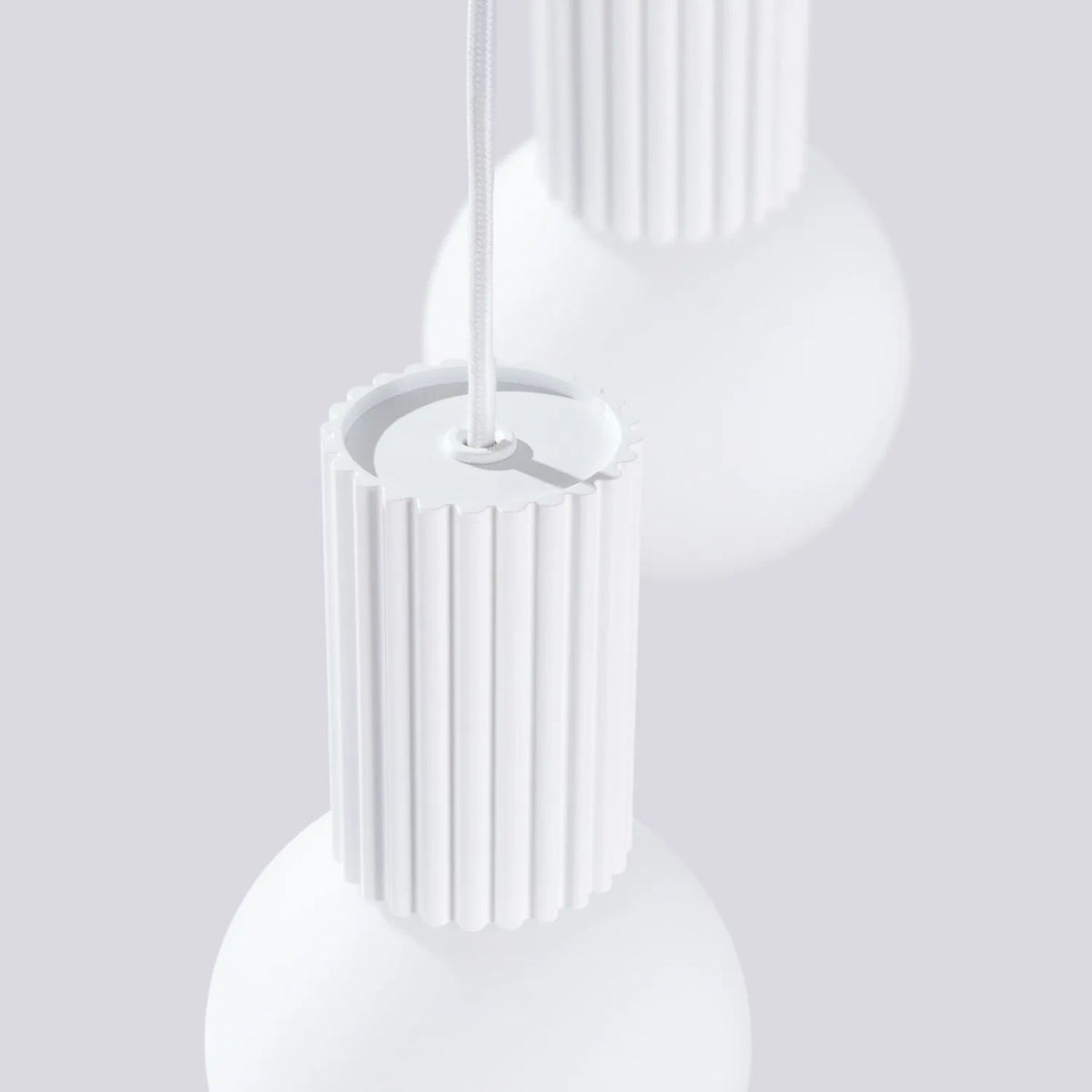 
Design Pendellampe „Halo“, 2-flammig - Weiss