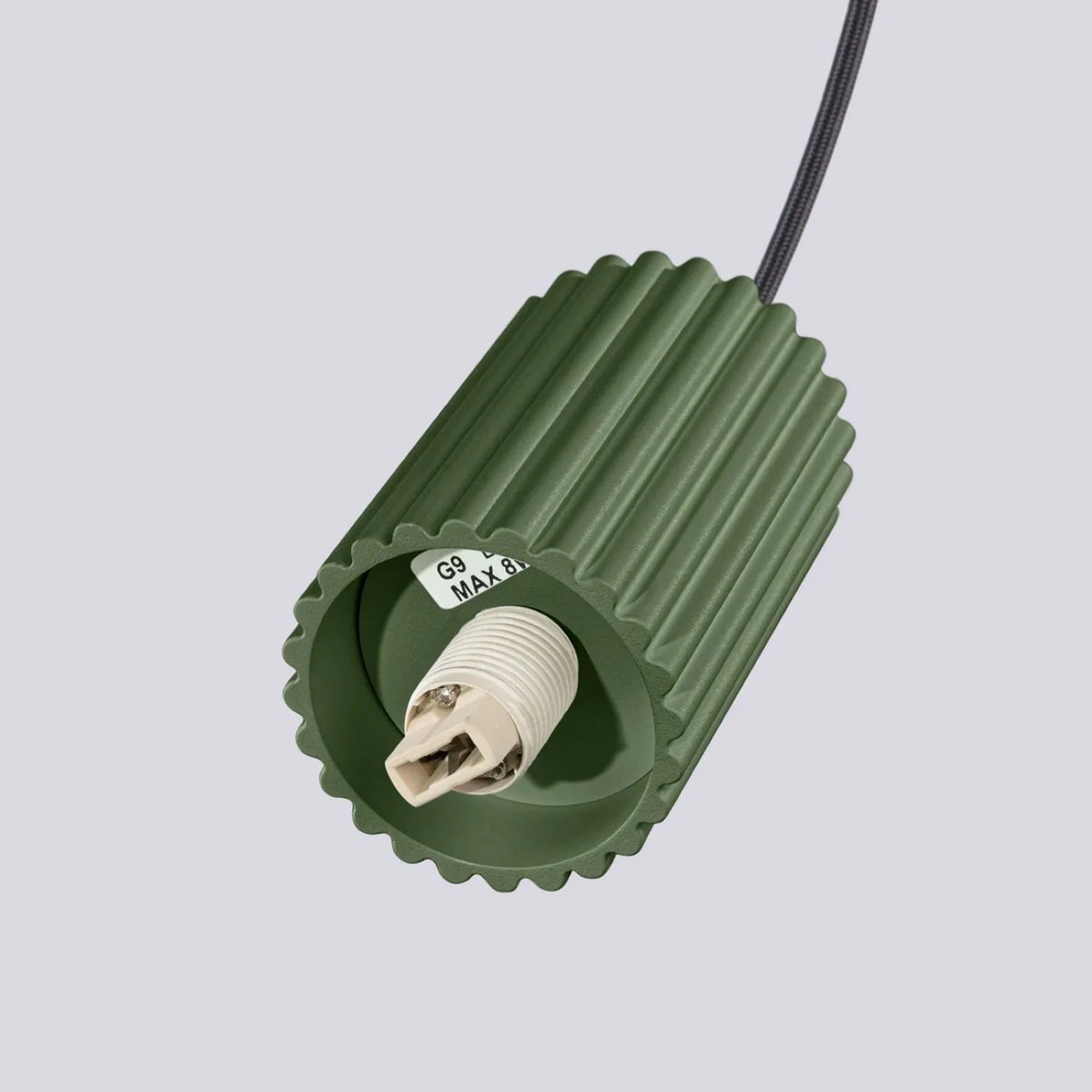 
Design Pendellampe „Halo“, 2-flammig - Olivgrün