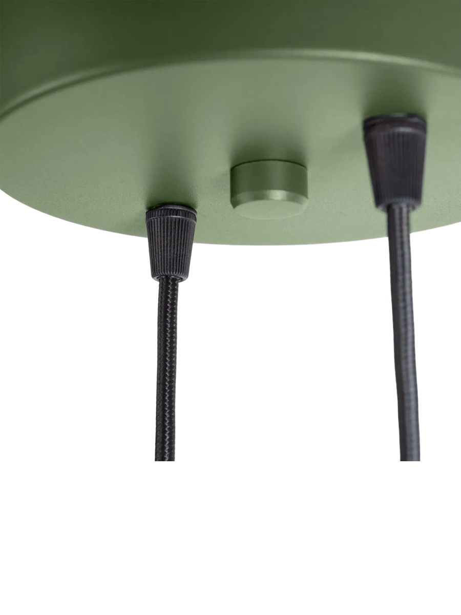
Design Pendellampe „Halo“, 2-flammig - Olivgrün