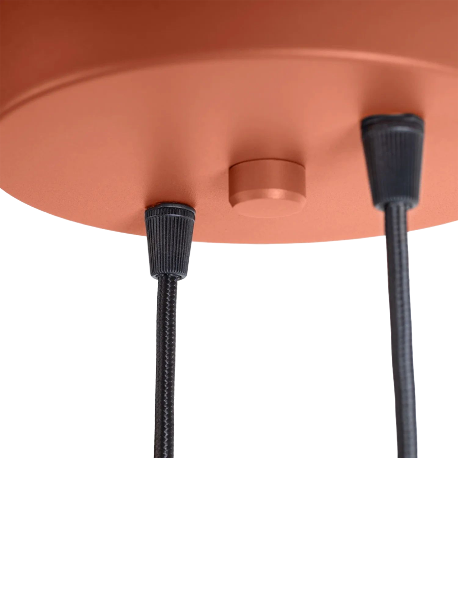 
Design Pendellampe „Halo“, 2-flammig - Ockerrot