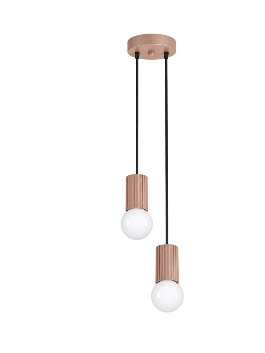 
Design Pendellampe „Halo“, 2-flammig - Mokka