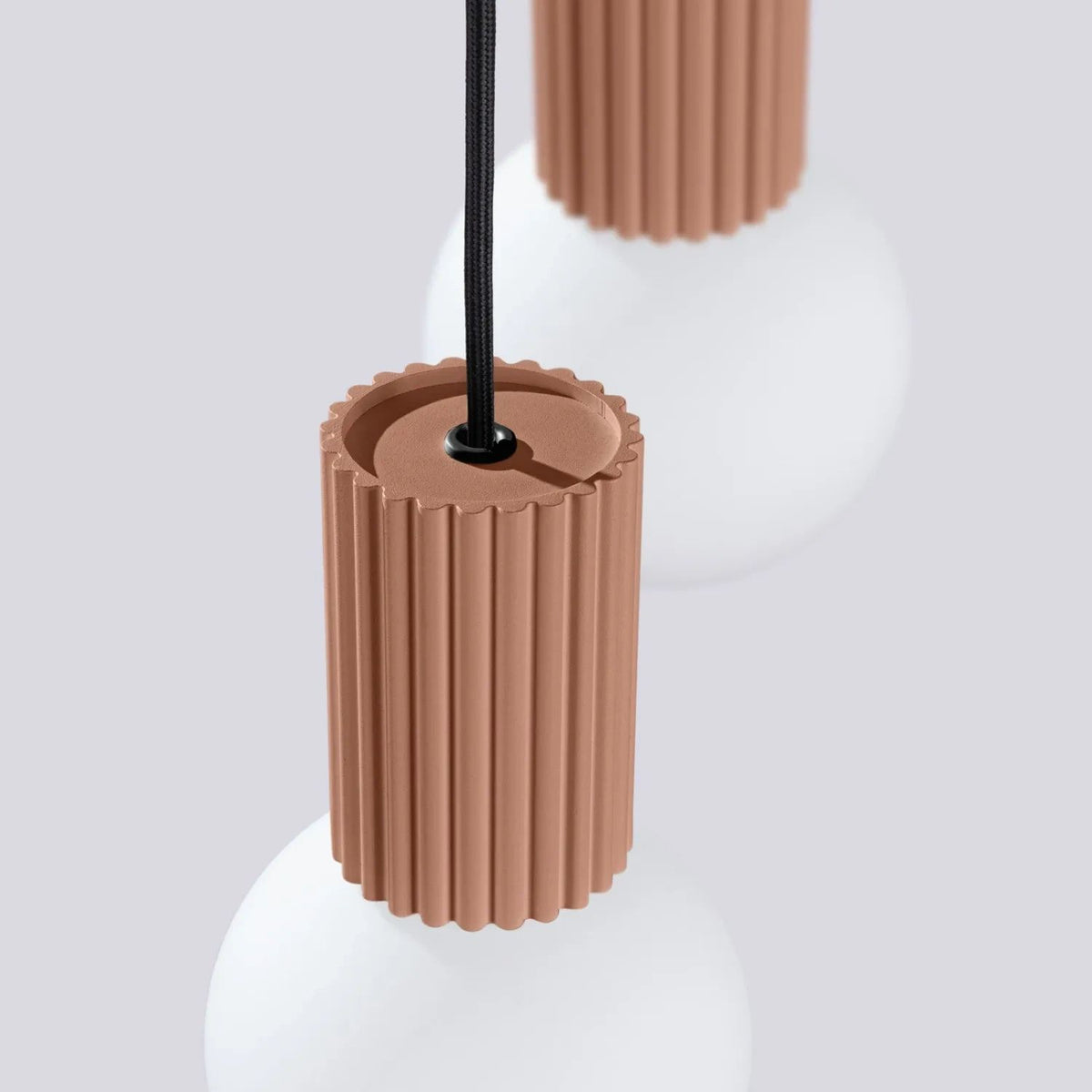 
Design Pendellampe „Halo“, 2-flammig - Mokka