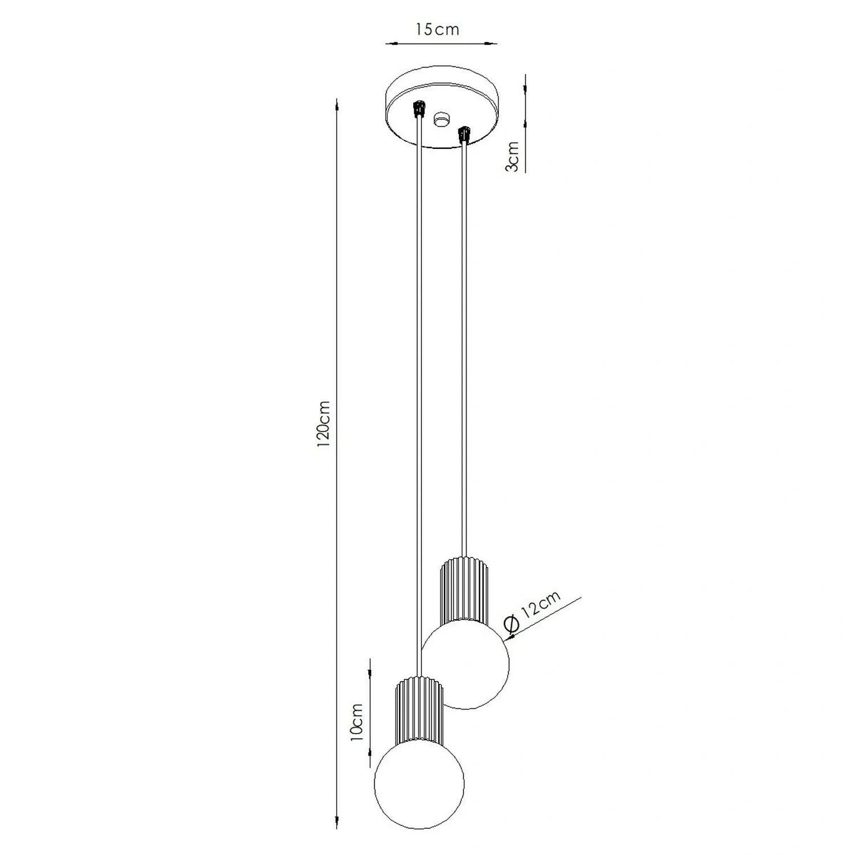 
Design Pendellampe „Halo“, 2-flammig - Mokka