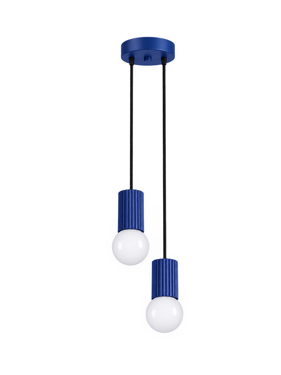 
Design Pendellampe „Halo“, 2-flammig - Ultramarine