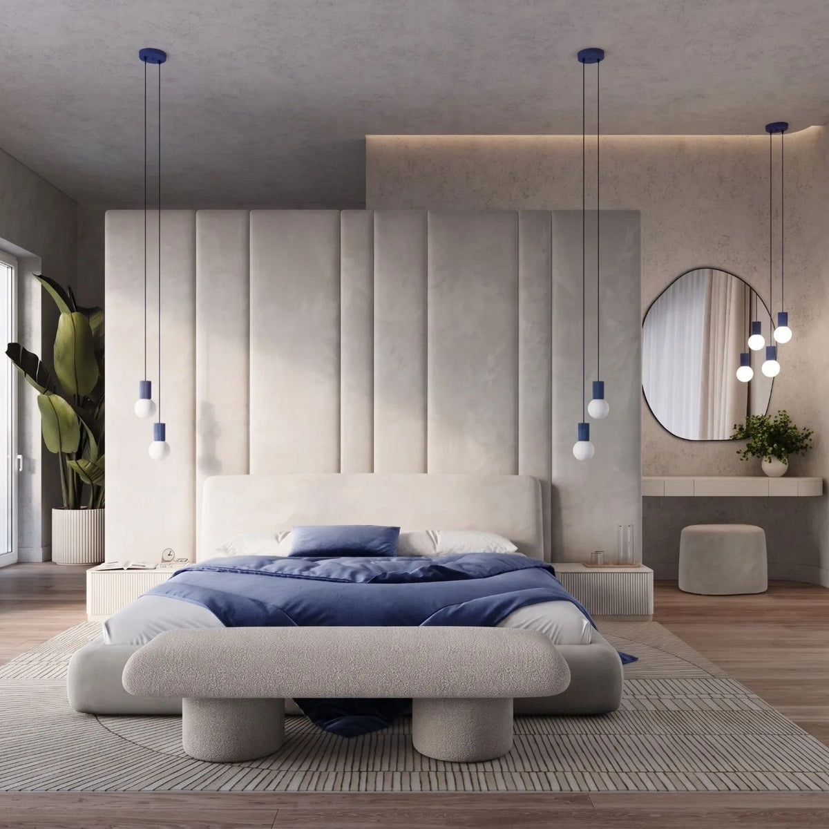 
Design Pendellampe „Halo“, 2-flammig - Ultramarine
