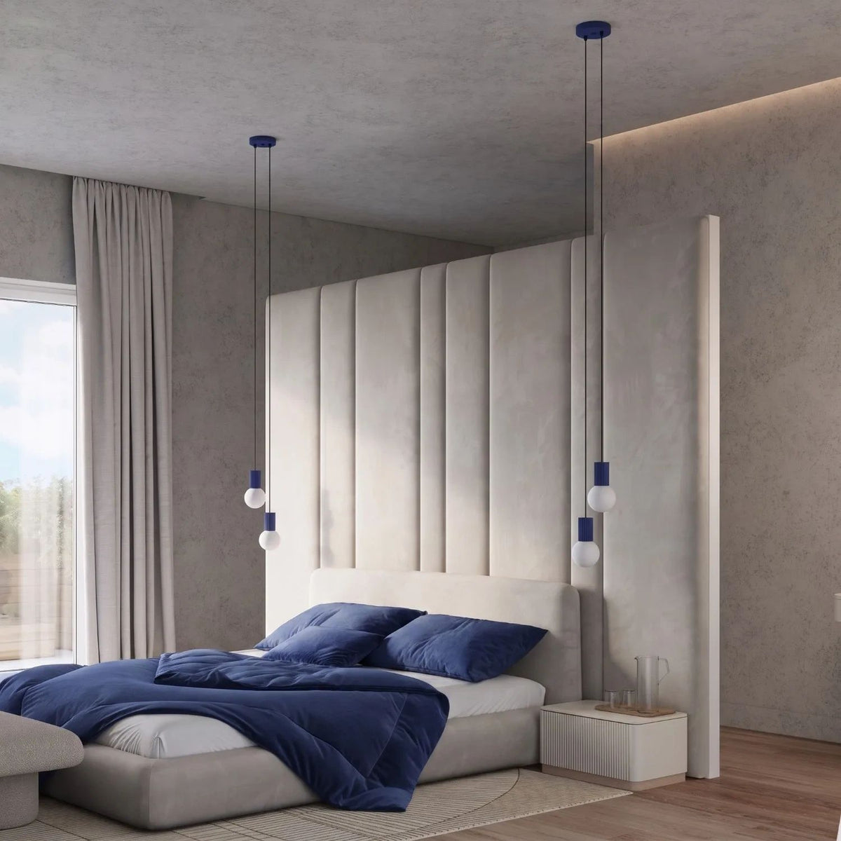 
Design Pendellampe „Halo“, 2-flammig - Ultramarine
