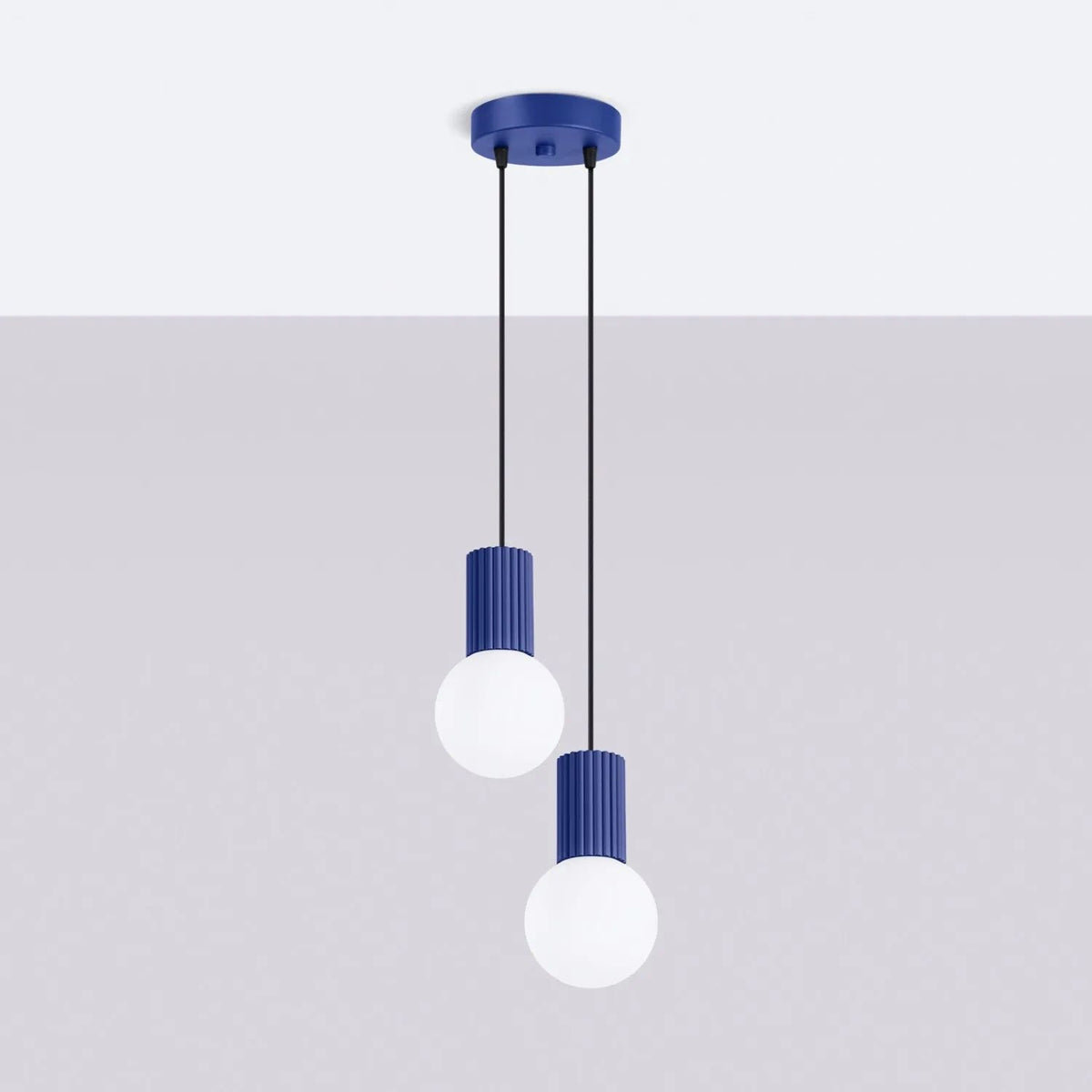 
Design Pendellampe „Halo“, 2-flammig - Ultramarine