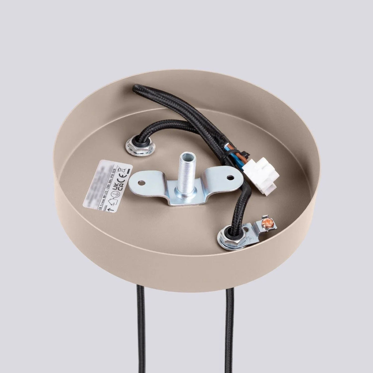 
Design Pendellampe „Halo“, 2-flammig - Taupe
