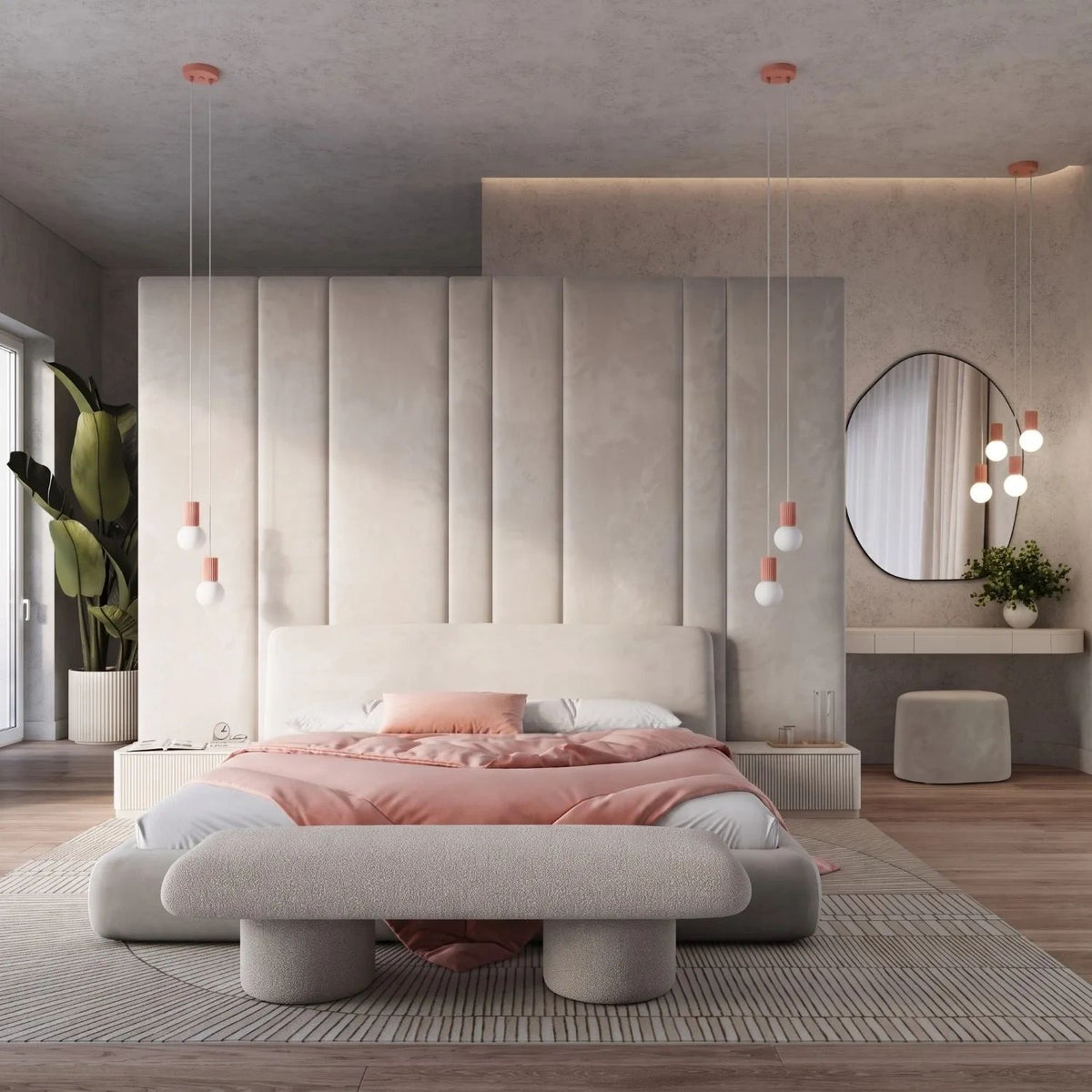 
Design Pendellampe „Halo“, 2-flammig - Apricot