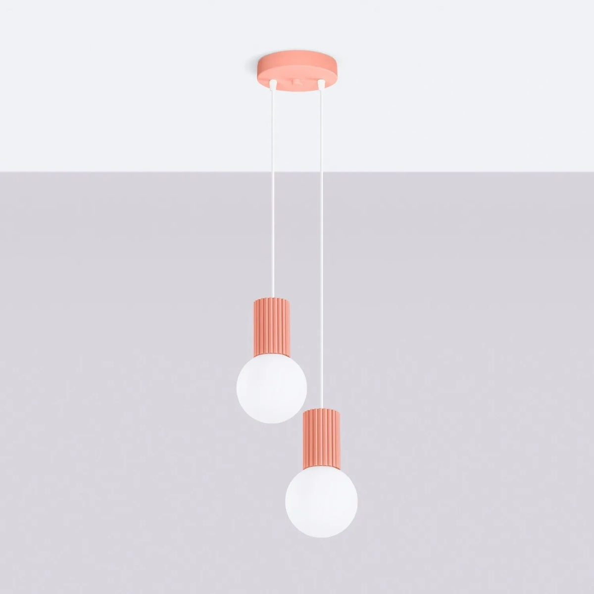 
Design Pendellampe „Halo“, 2-flammig - Apricot