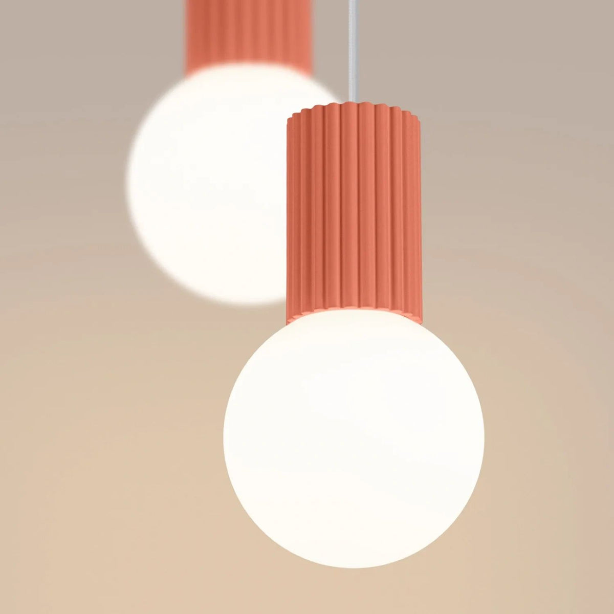 
Design Pendellampe „Halo“, 2-flammig - Apricot