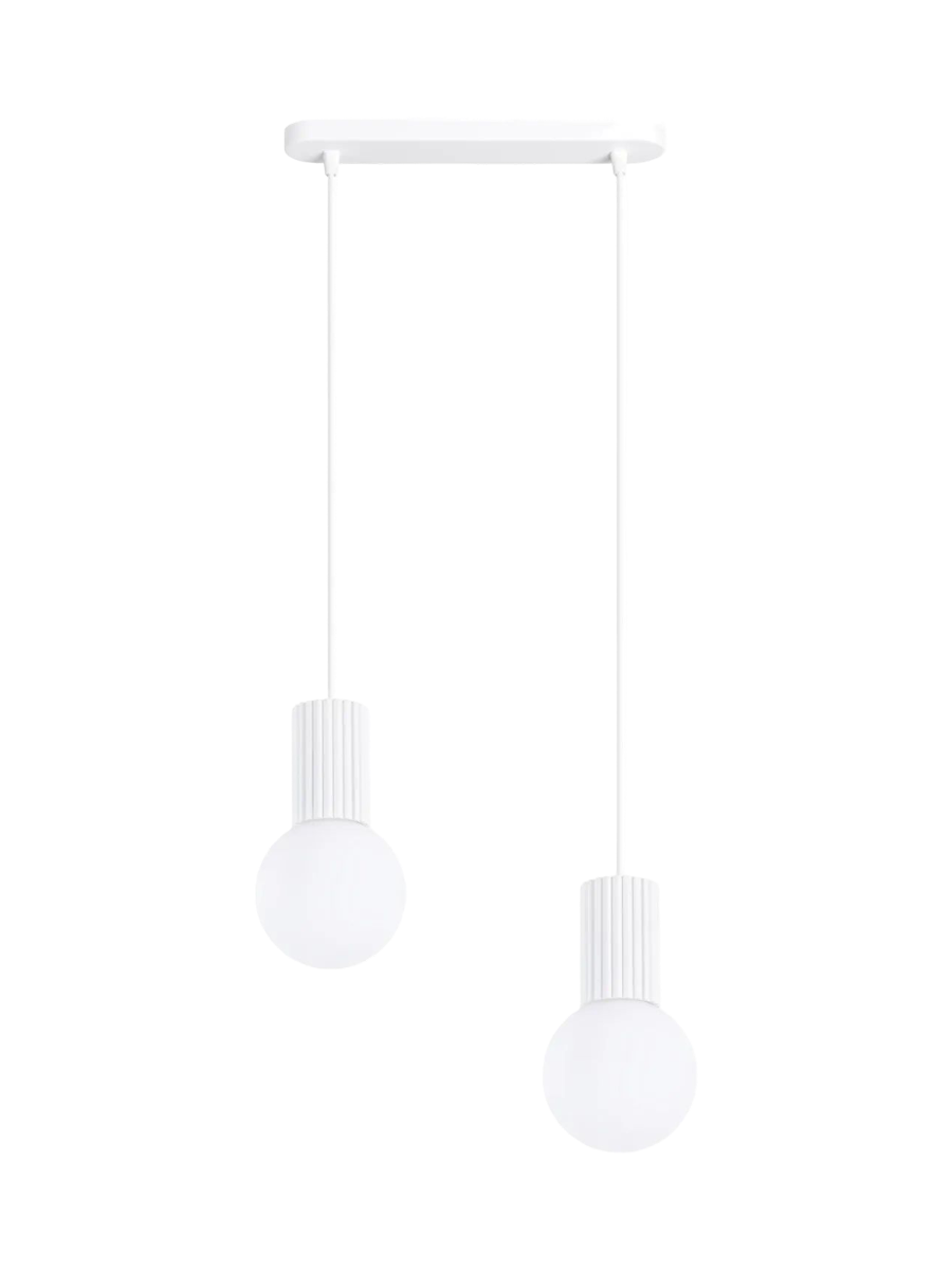 
Design Pendellampe „Halo II“, 2-flammig - Ockerrot