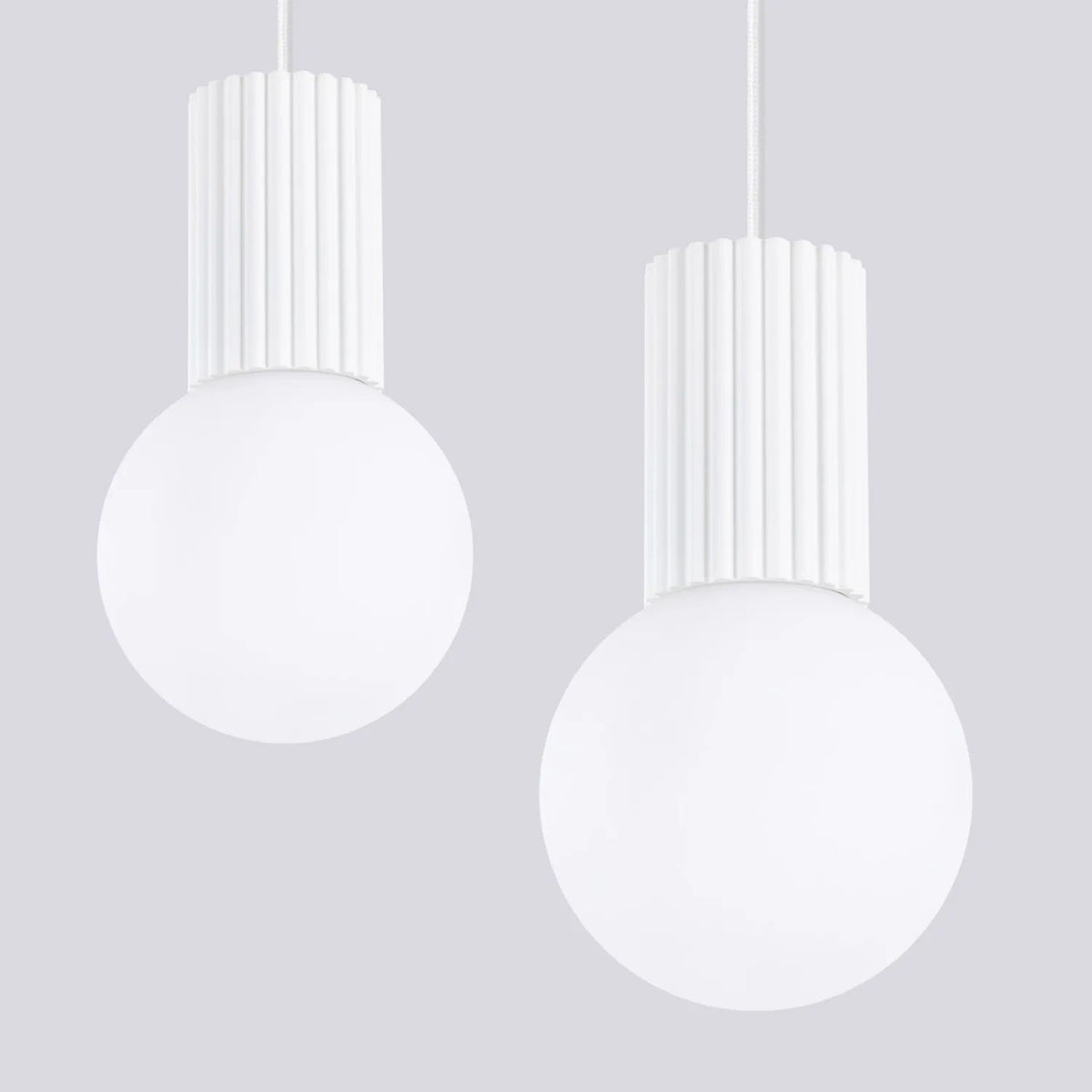 
Design Pendellampe „Halo II“, 2-flammig - Weiss