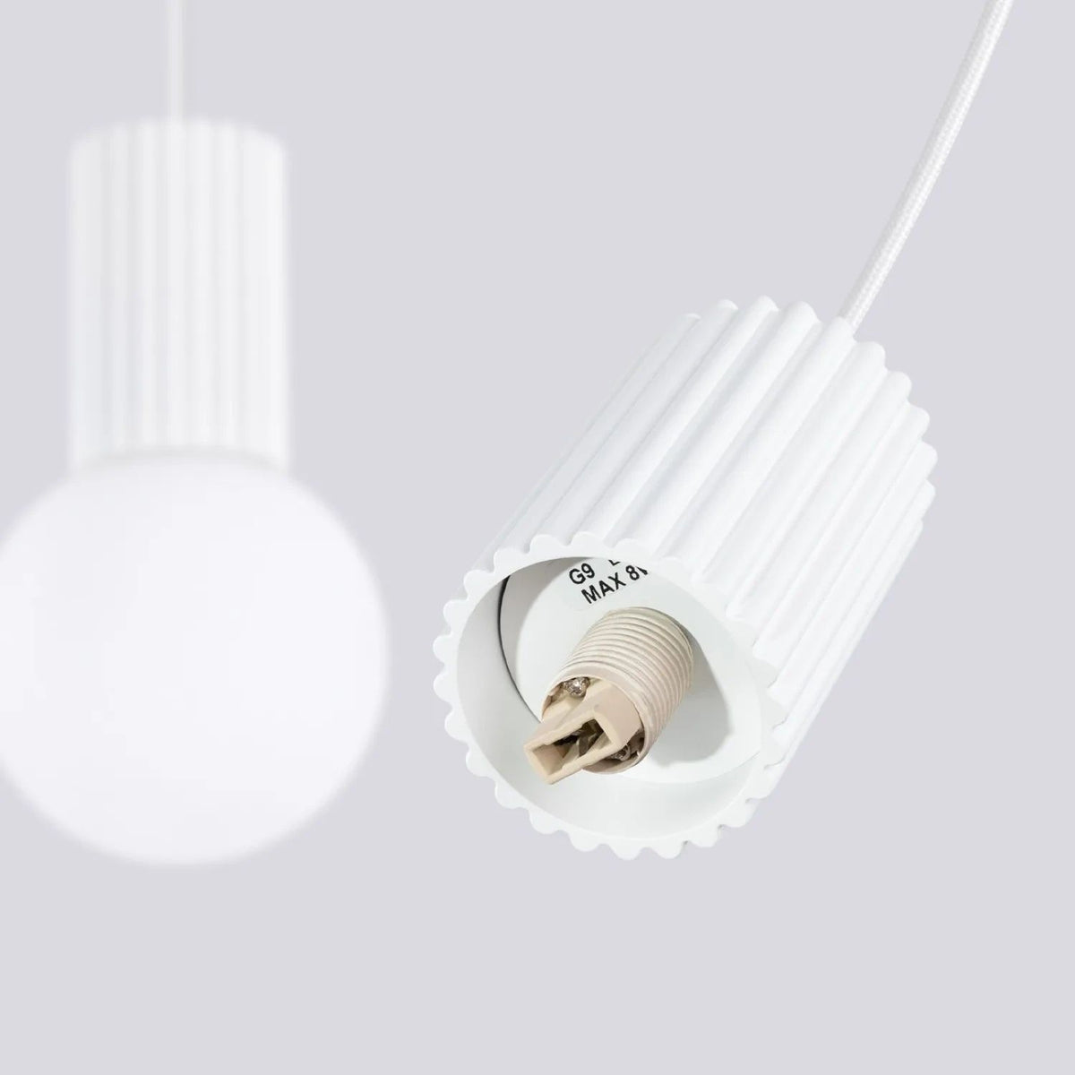 
Design Pendellampe „Halo II“, 2-flammig - Weiss