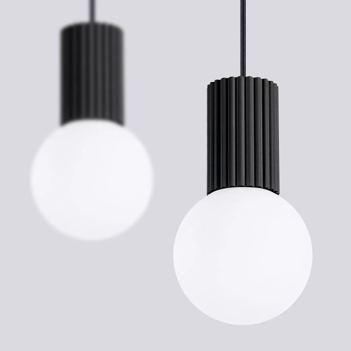 
Design Pendellampe „Halo II“, 2-flammig - Schwarz