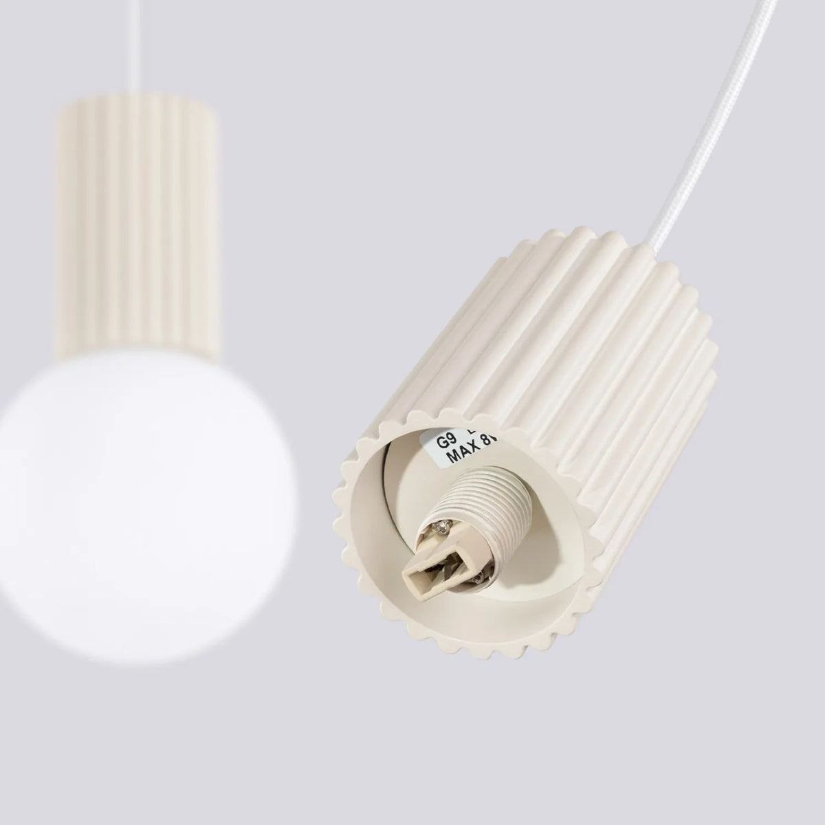 
Design Pendellampe „Halo II“, 2-flammig - Beige