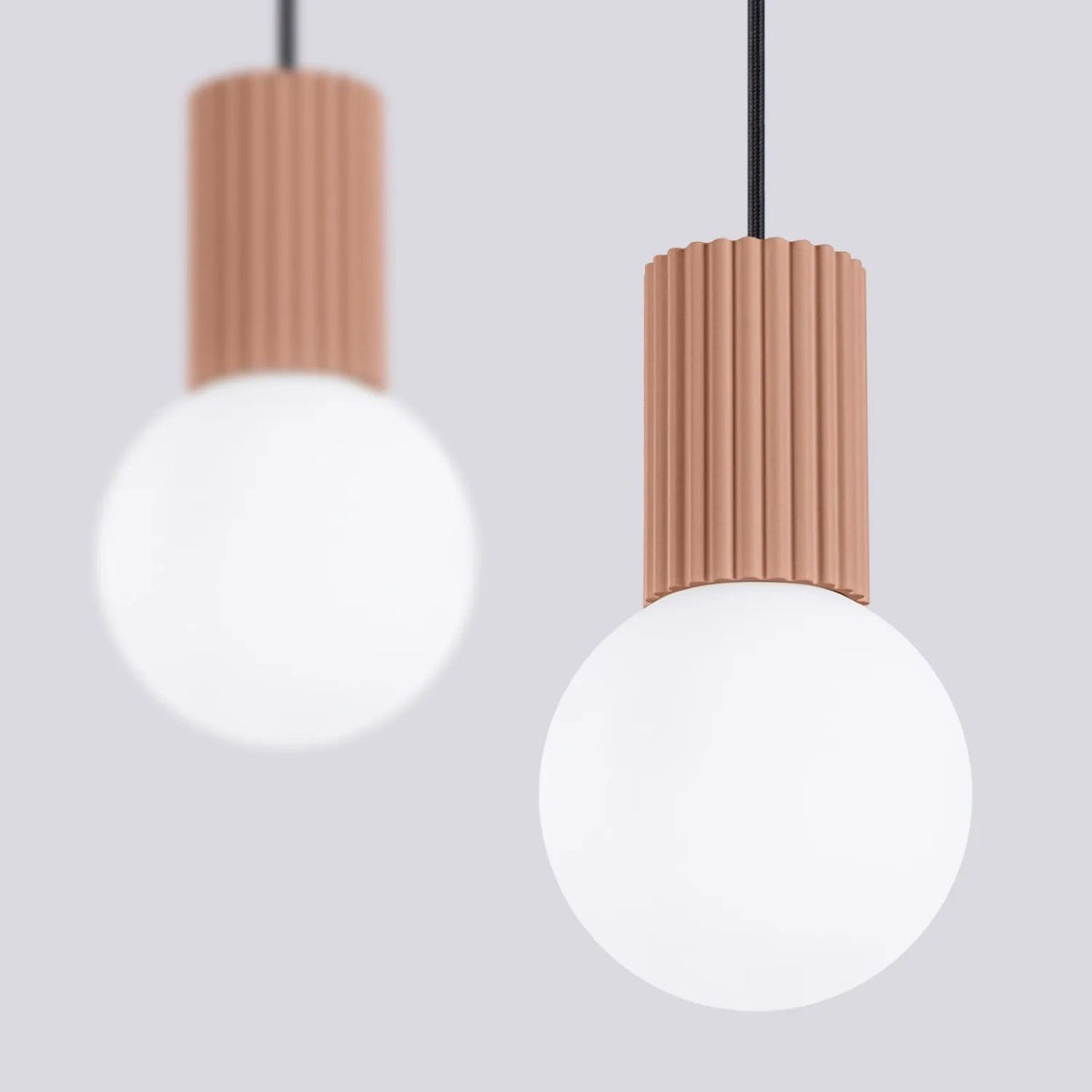
Design Pendellampe „Halo II“, 2-flammig - Mokka