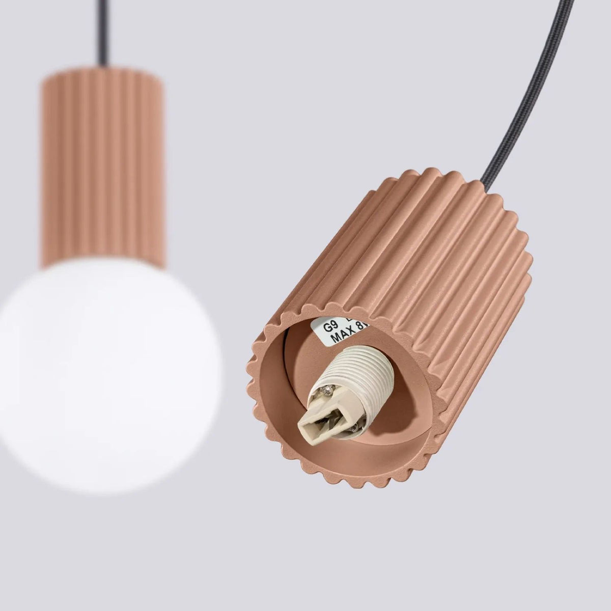 
Design Pendellampe „Halo II“, 2-flammig - Mokka