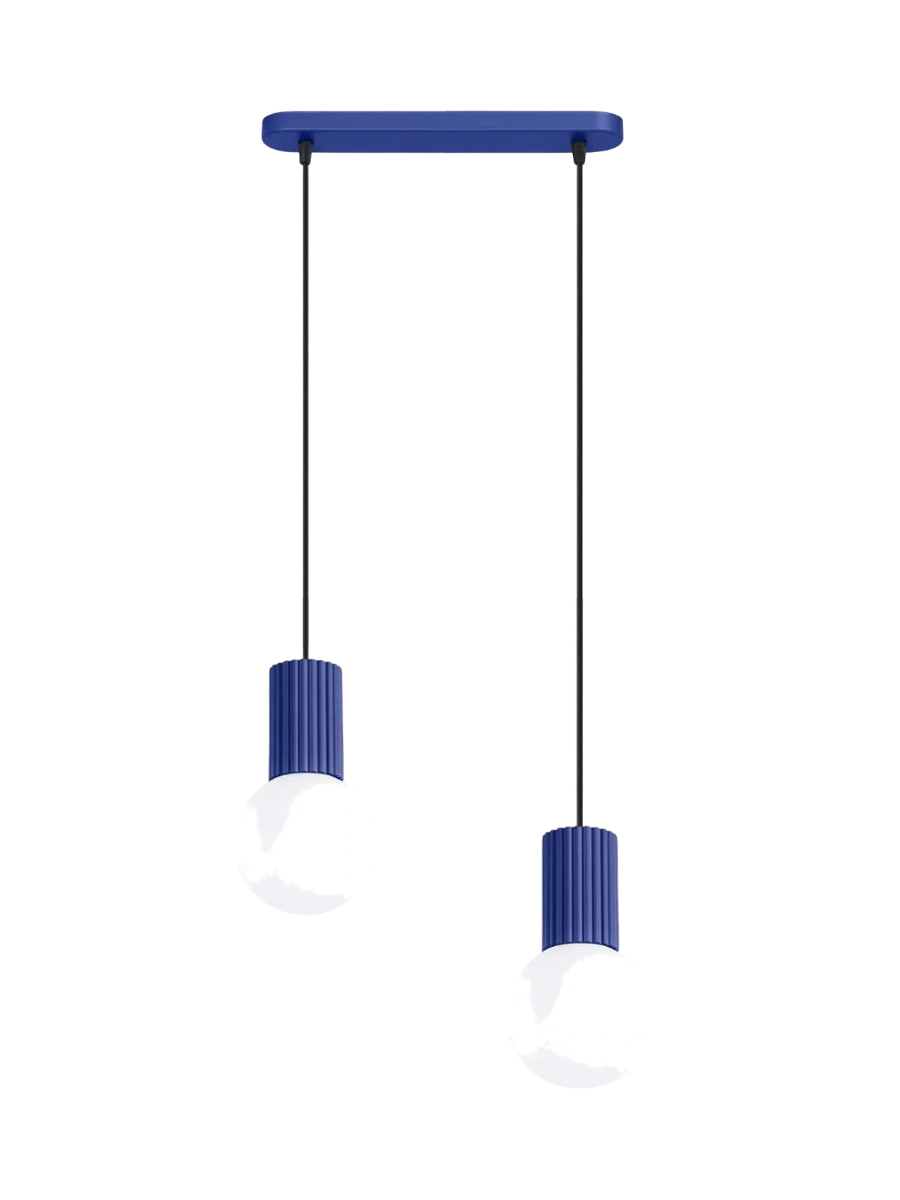 
Design Pendellampe „Halo II“, 2-flammig - Ultramarine