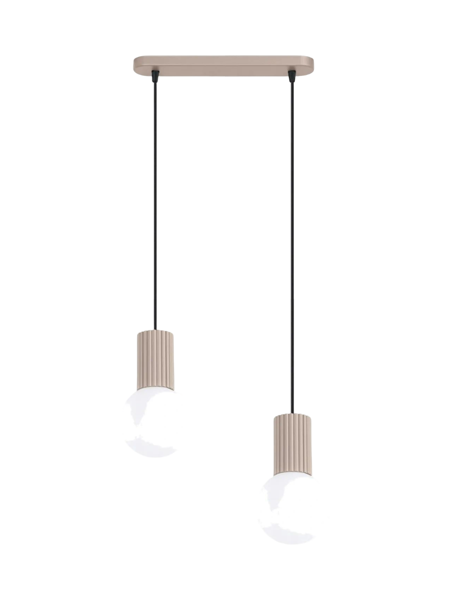
Design Pendellampe „Halo II“, 2-flammig - Taupe