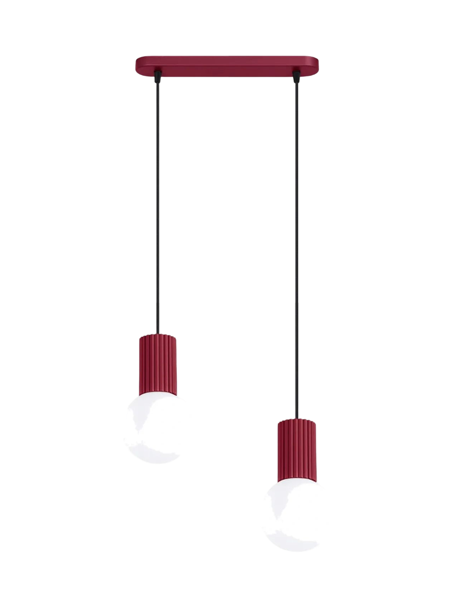 
Design Pendellampe „Halo II“, 2-flammig - Ockerrot