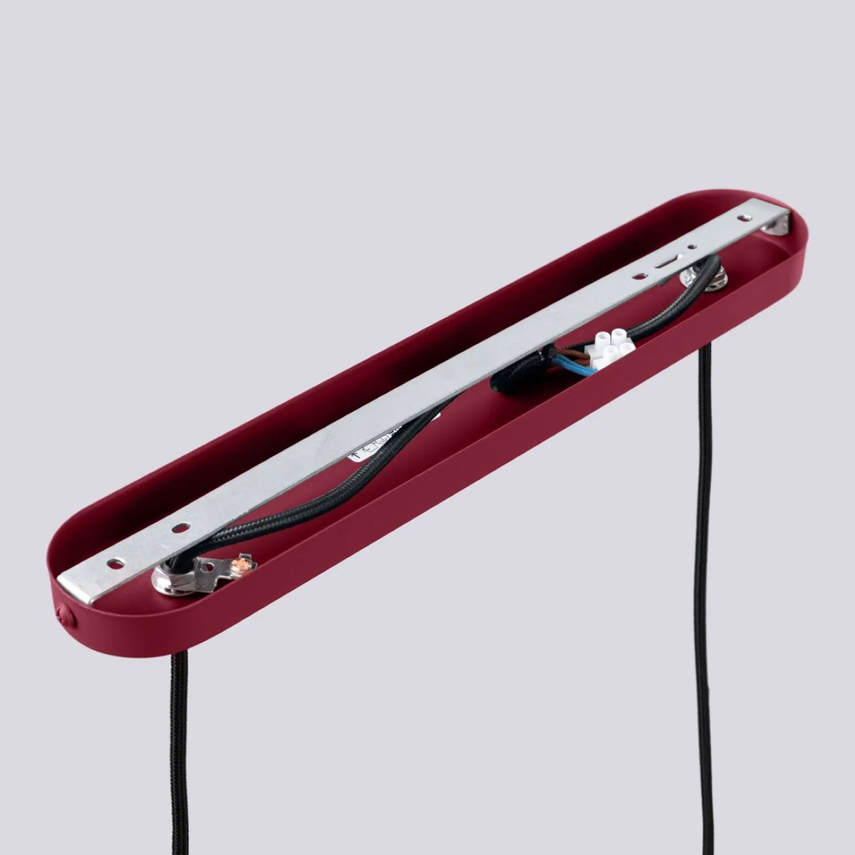 
Design Pendellampe „Halo II“, 2-flammig - Burgundrot
