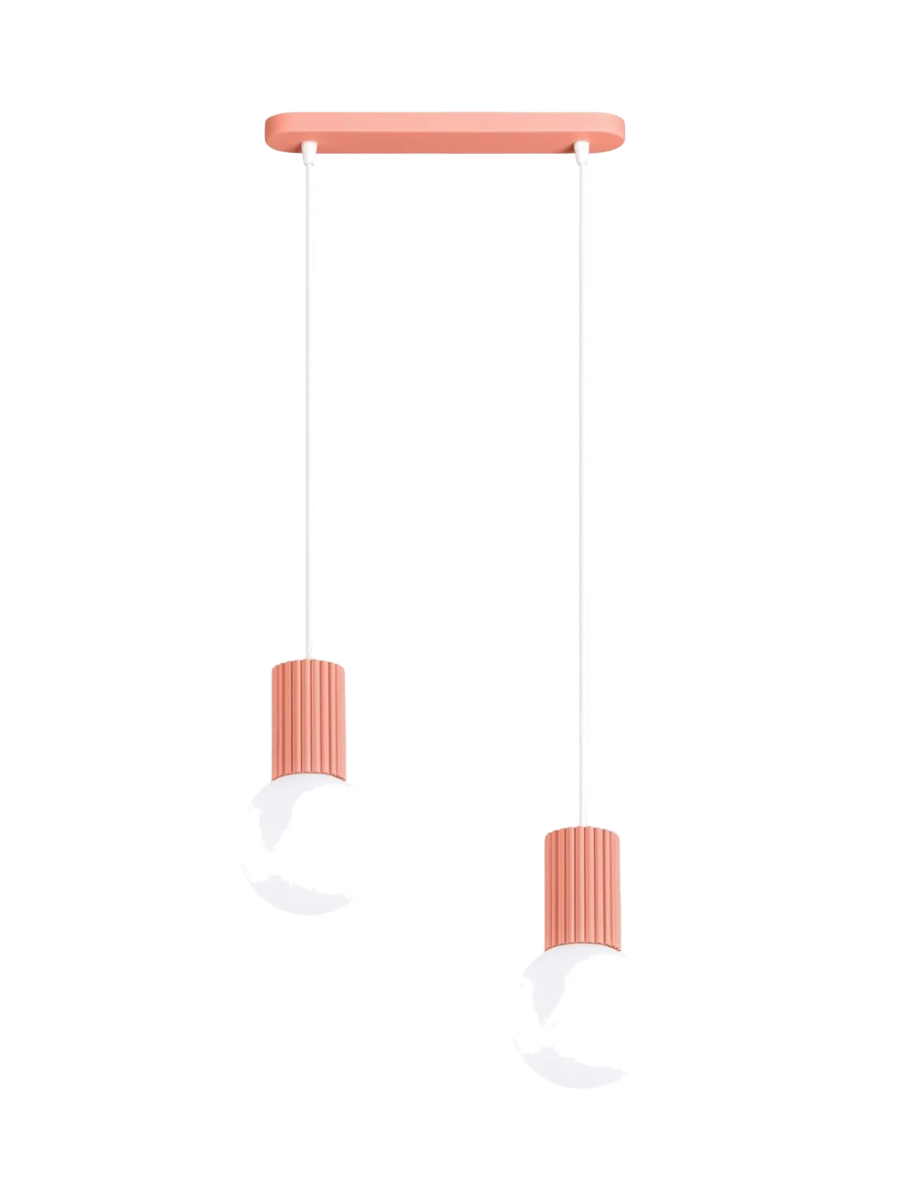 
Design Pendellampe „Halo II“, 2-flammig - Ockerrot