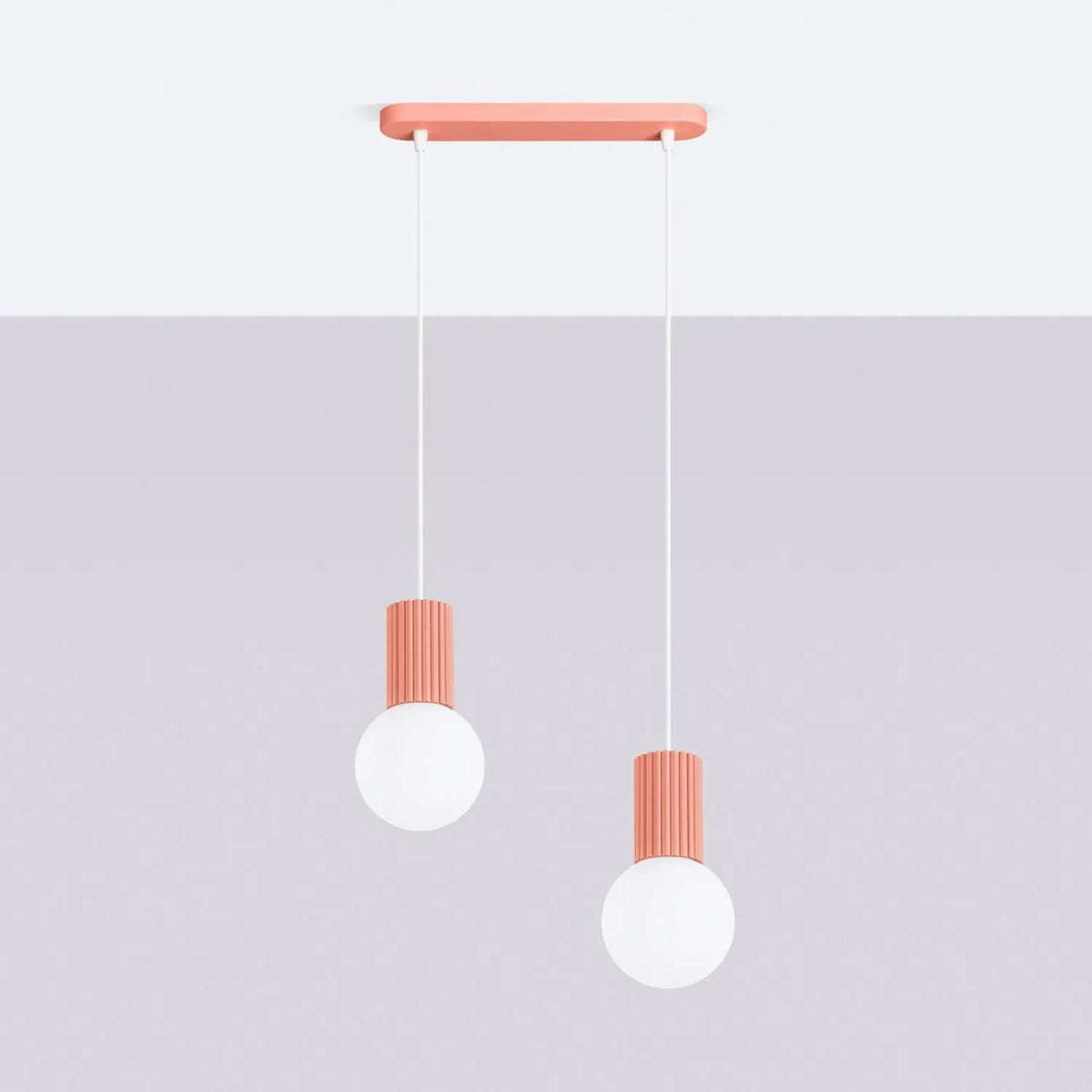 
Design Pendellampe „Halo II“, 2-flammig - Apricot