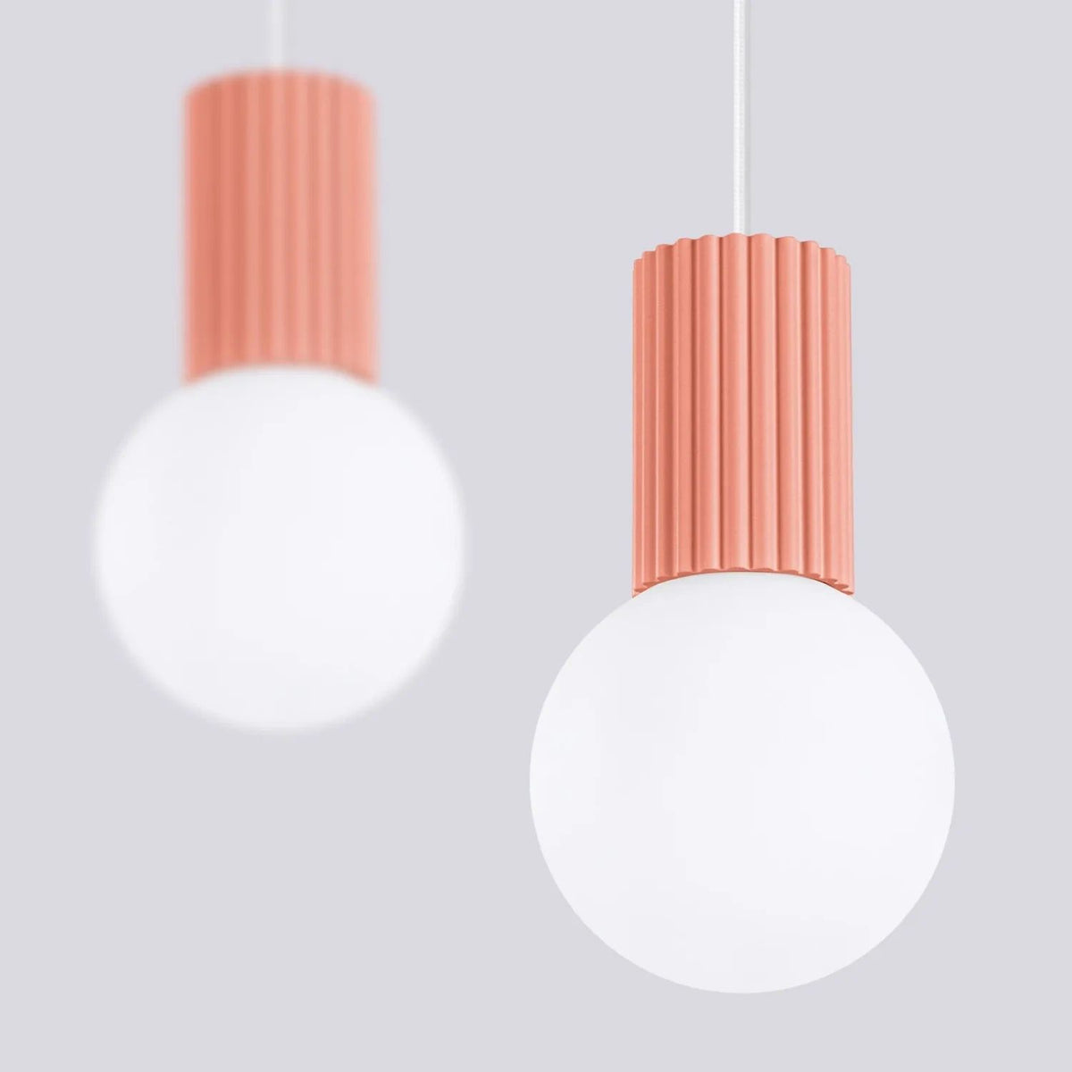 
Design Pendellampe „Halo II“, 2-flammig - Apricot