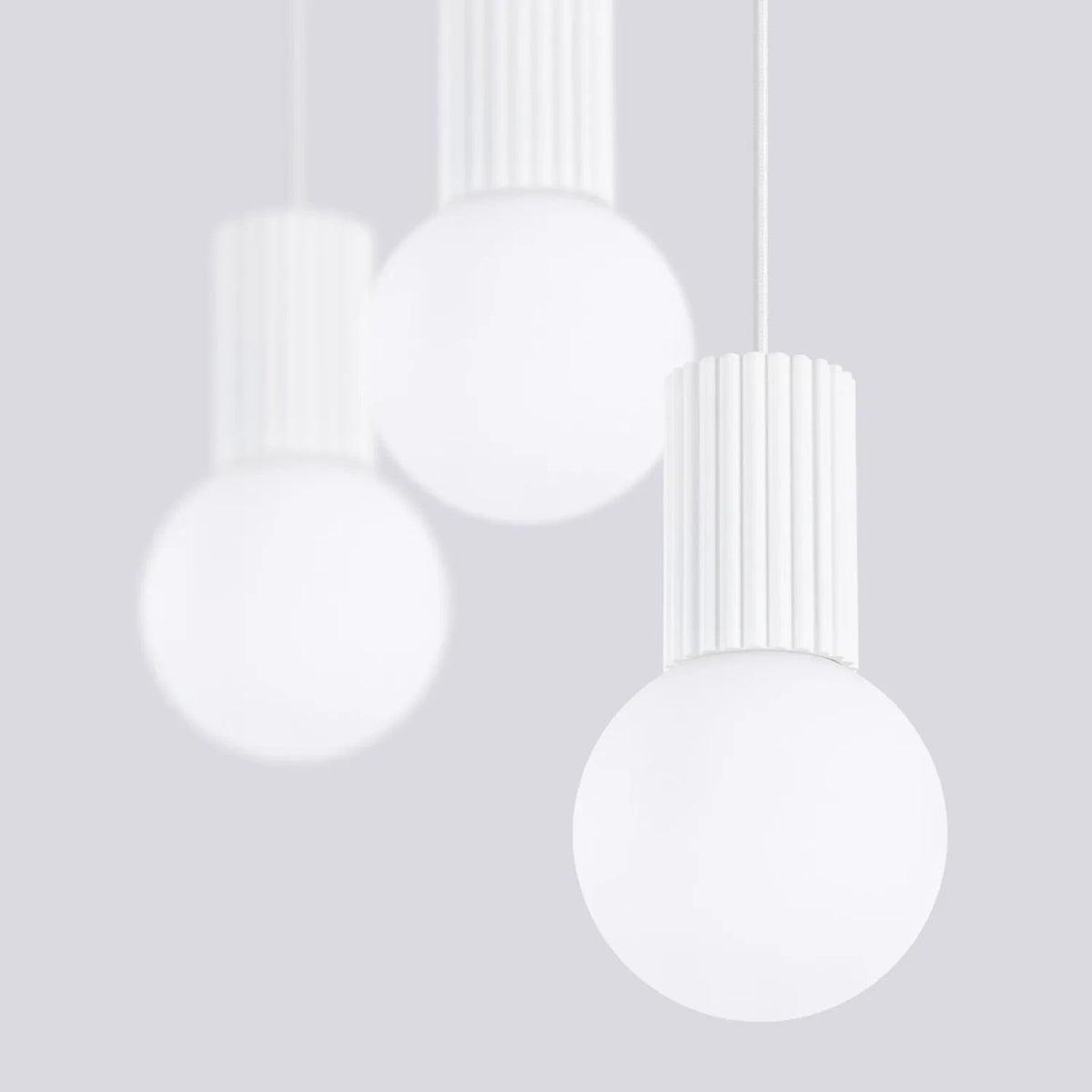 
Design Pendellampe „Halo II“, 3-flammig - Weiss
