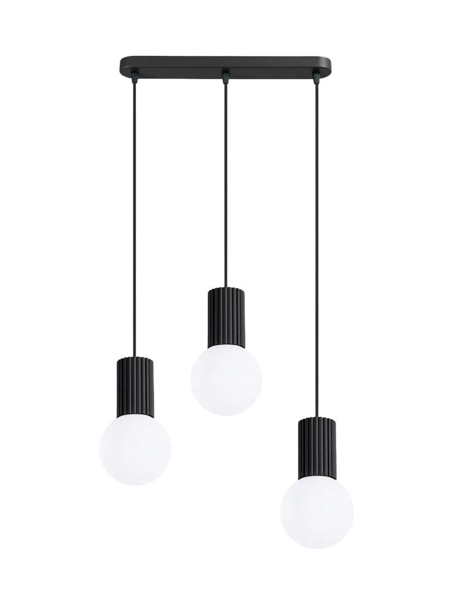 
Design Pendellampe „Halo II“, 3-flammig - Taupe