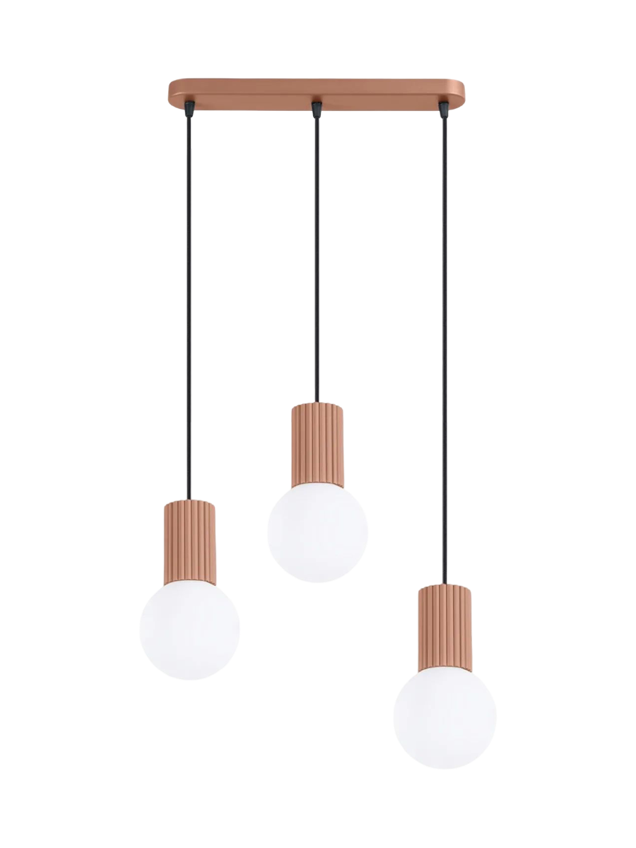 
Design Pendellampe „Halo II“, 3-flammig - Mokka