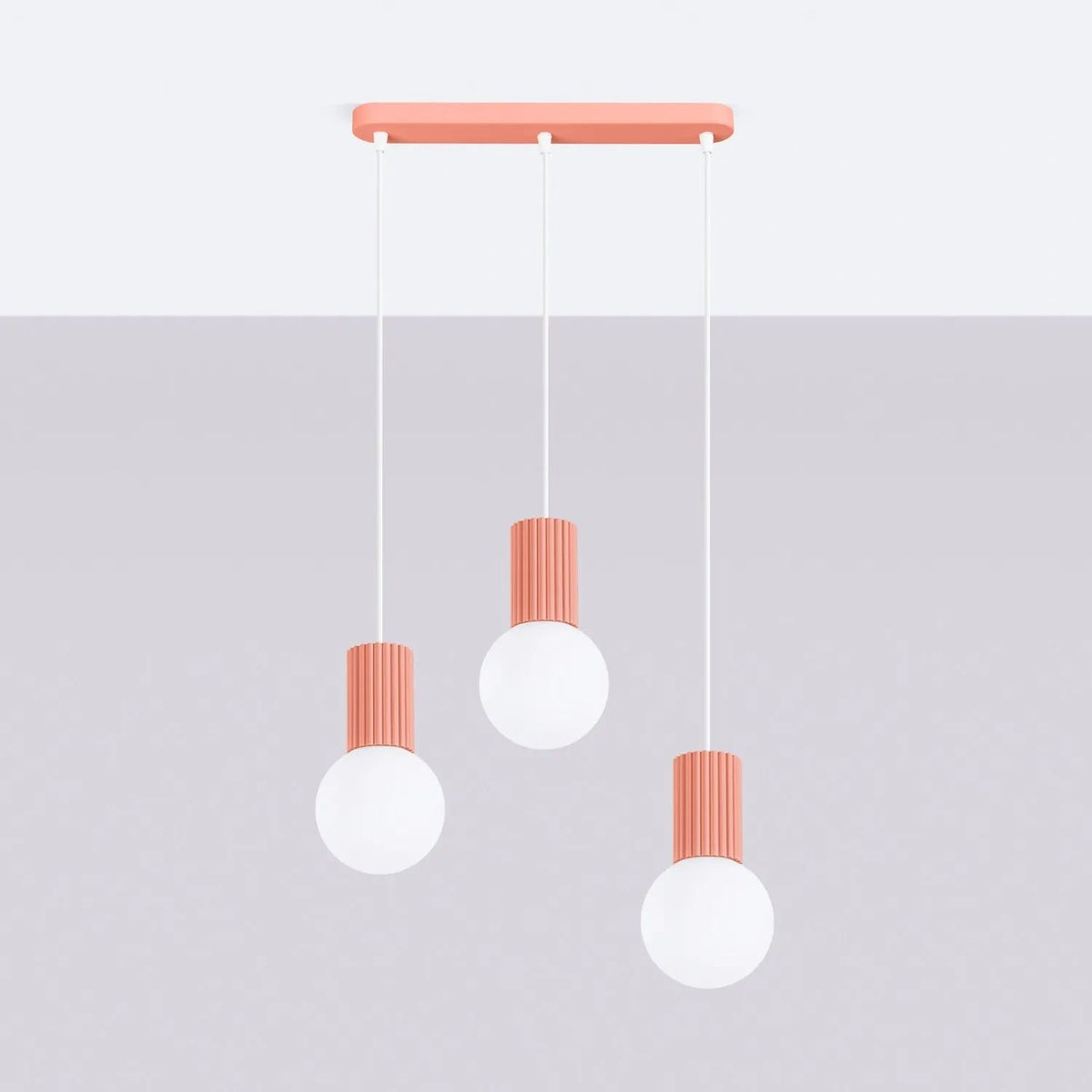 
Design Pendellampe „Halo II“, 3-flammig - Apricot
