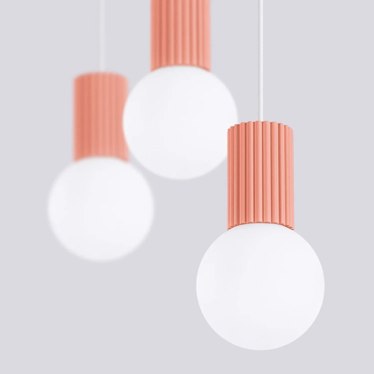 
Design Pendellampe „Halo II“, 3-flammig - Apricot