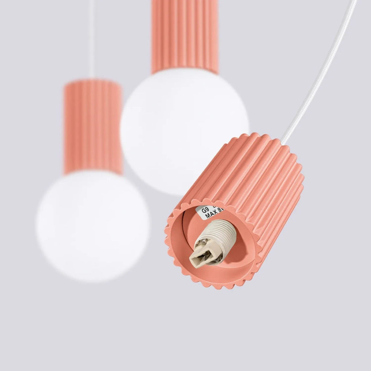 
Design Pendellampe „Halo II“, 3-flammig - Apricot