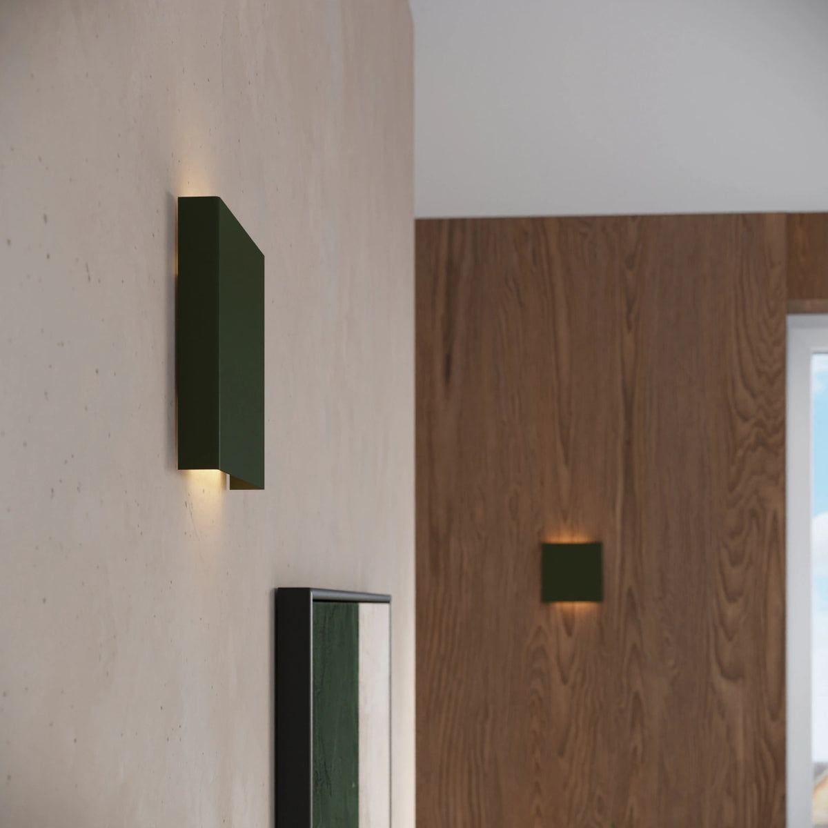 
Design Wandlampe „Vanta“ - Olivgrün