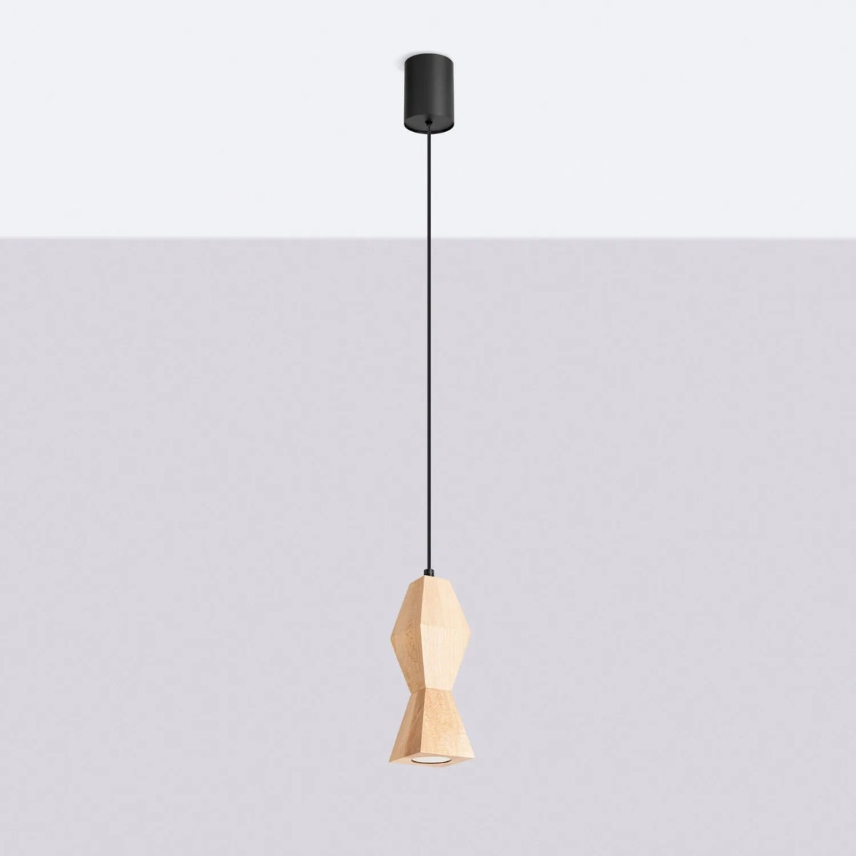 
Lampada a sospensione di design „Kubbe“ - Legno naturale / S