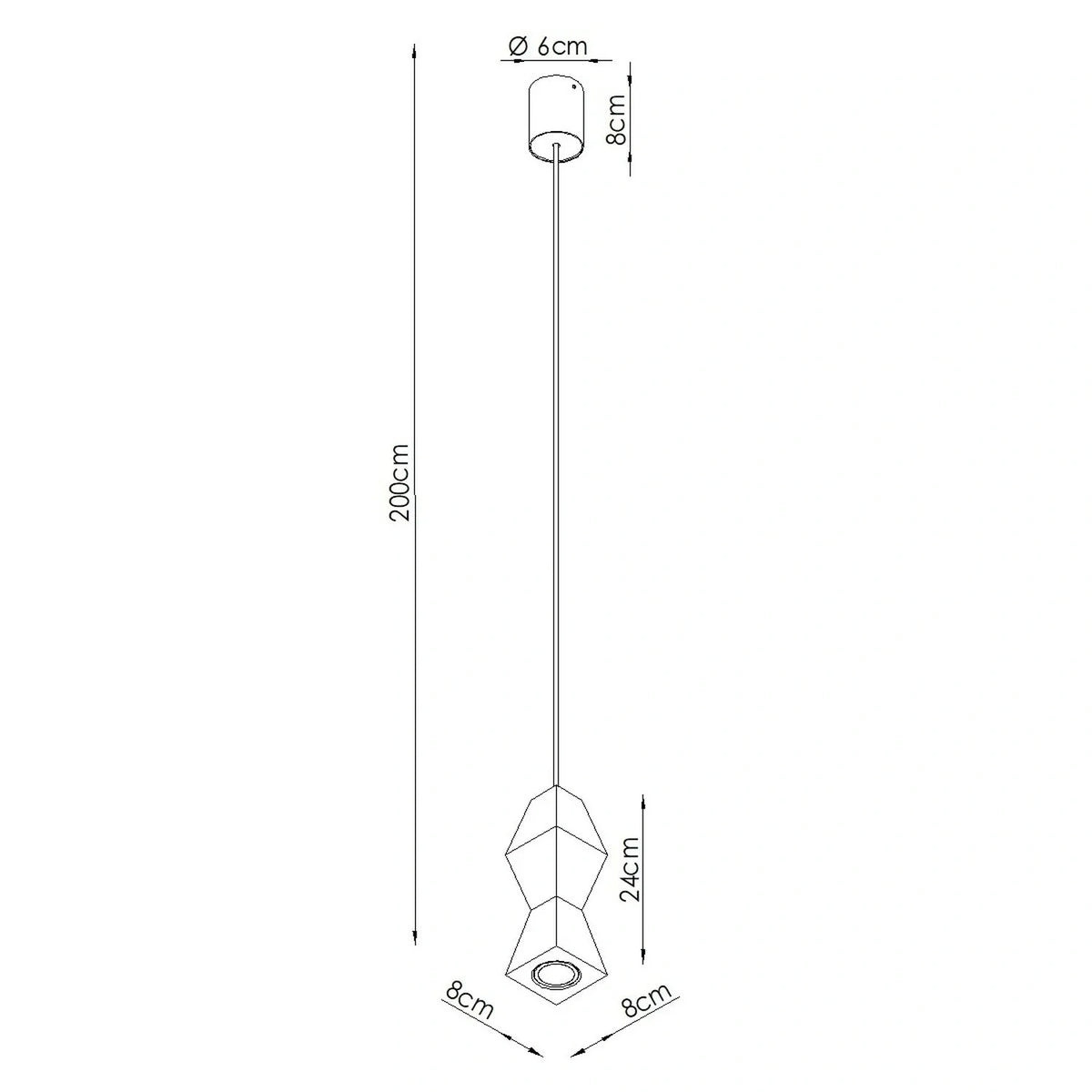 
Lampada a sospensione di design „Kubbe“ - Legno naturale / S