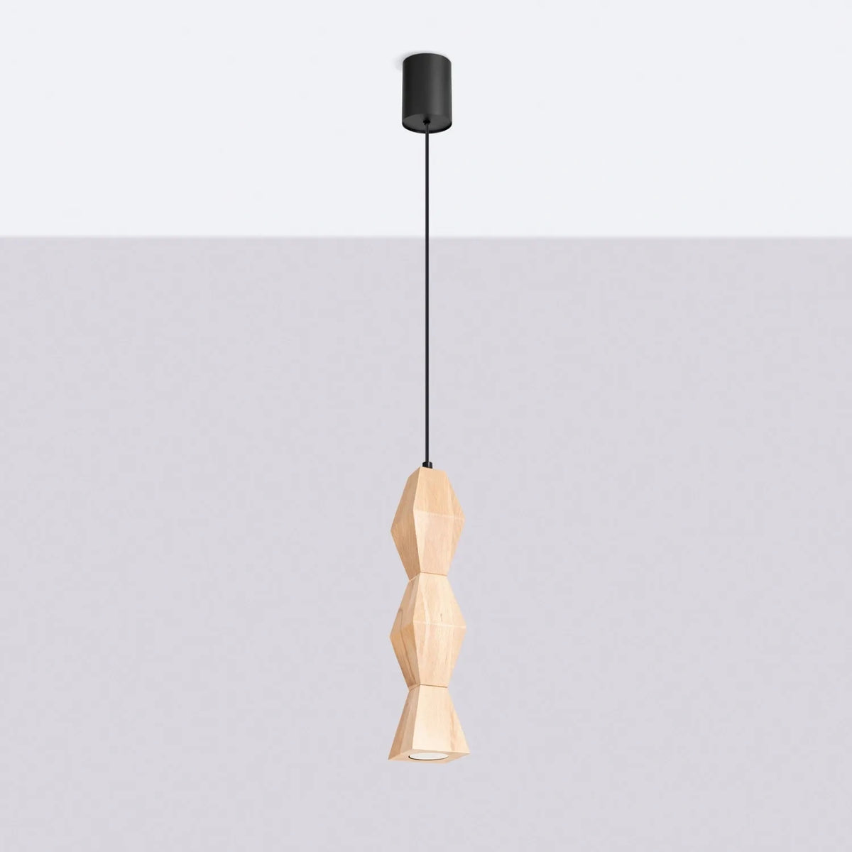 
Lampada a sospensione di design „Kubbe“ - Legno naturale / M