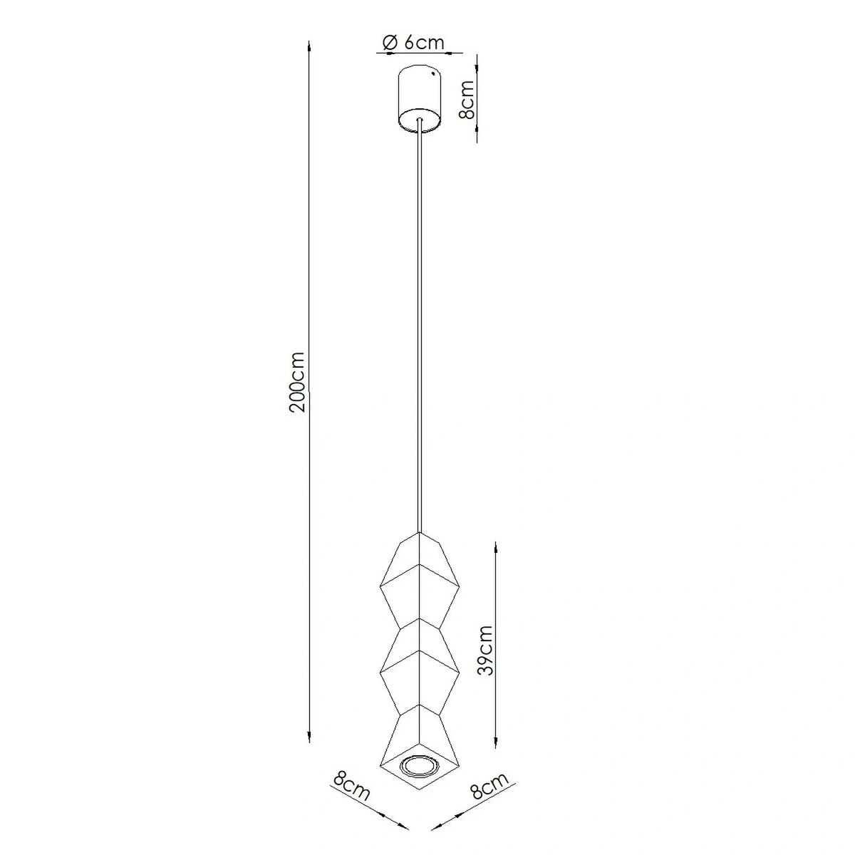 
Lampada a sospensione di design „Kubbe“ - Legno naturale / M
