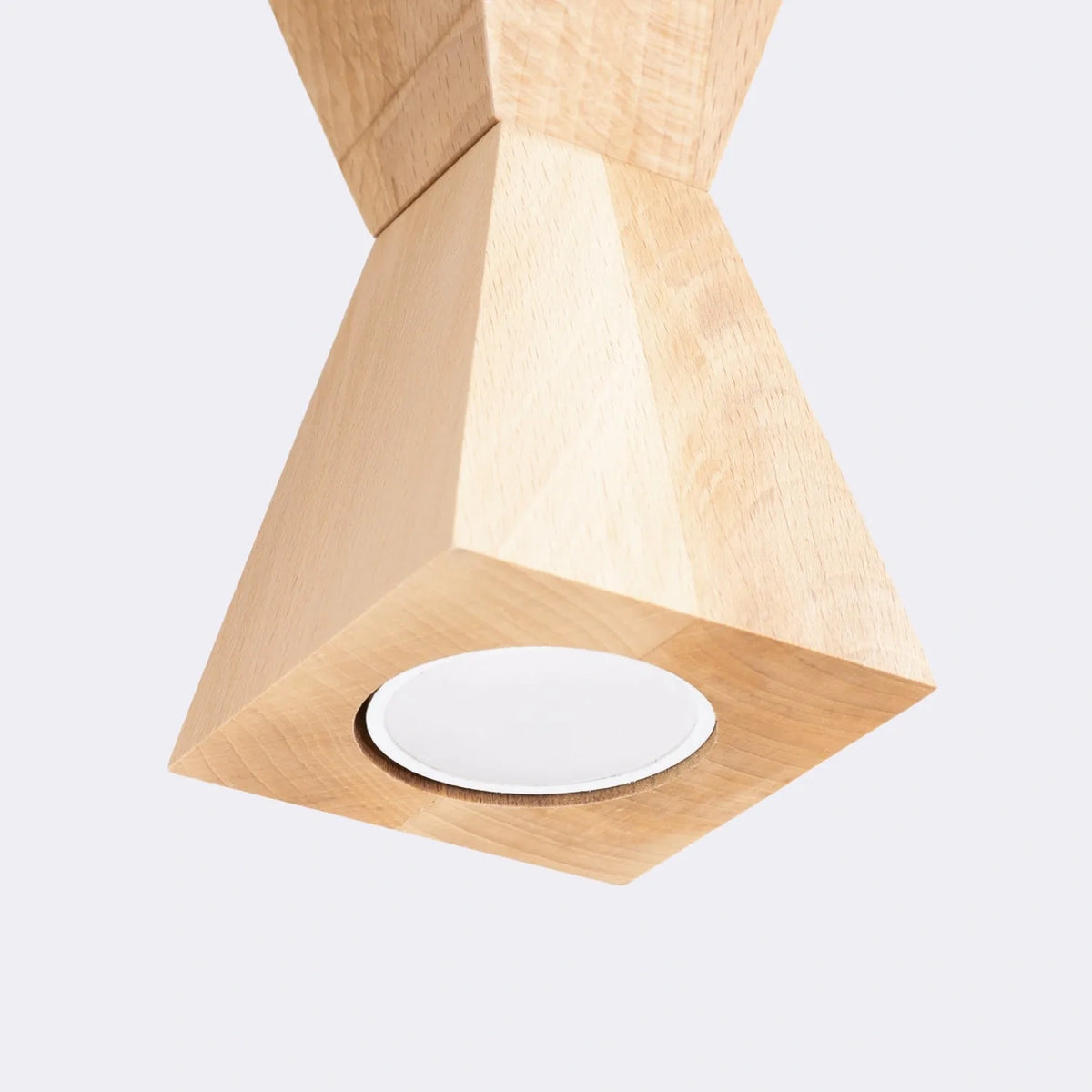 
Lampada a sospensione di design „Kubbe“ - Legno naturale / L