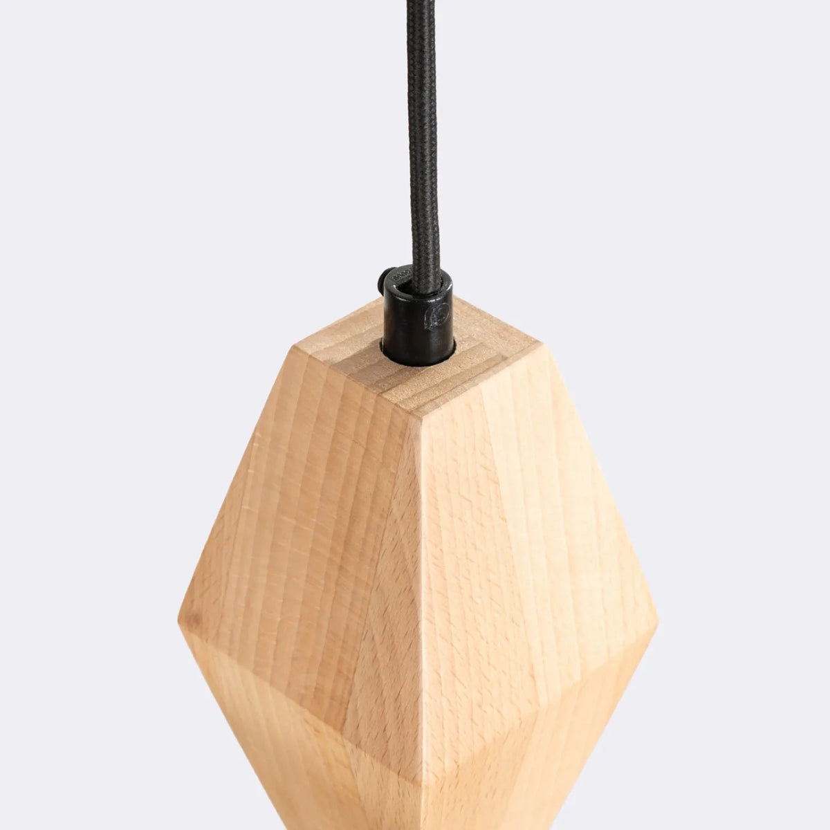 
Lampada a sospensione di design „Kubbe“ - Legno naturale / L