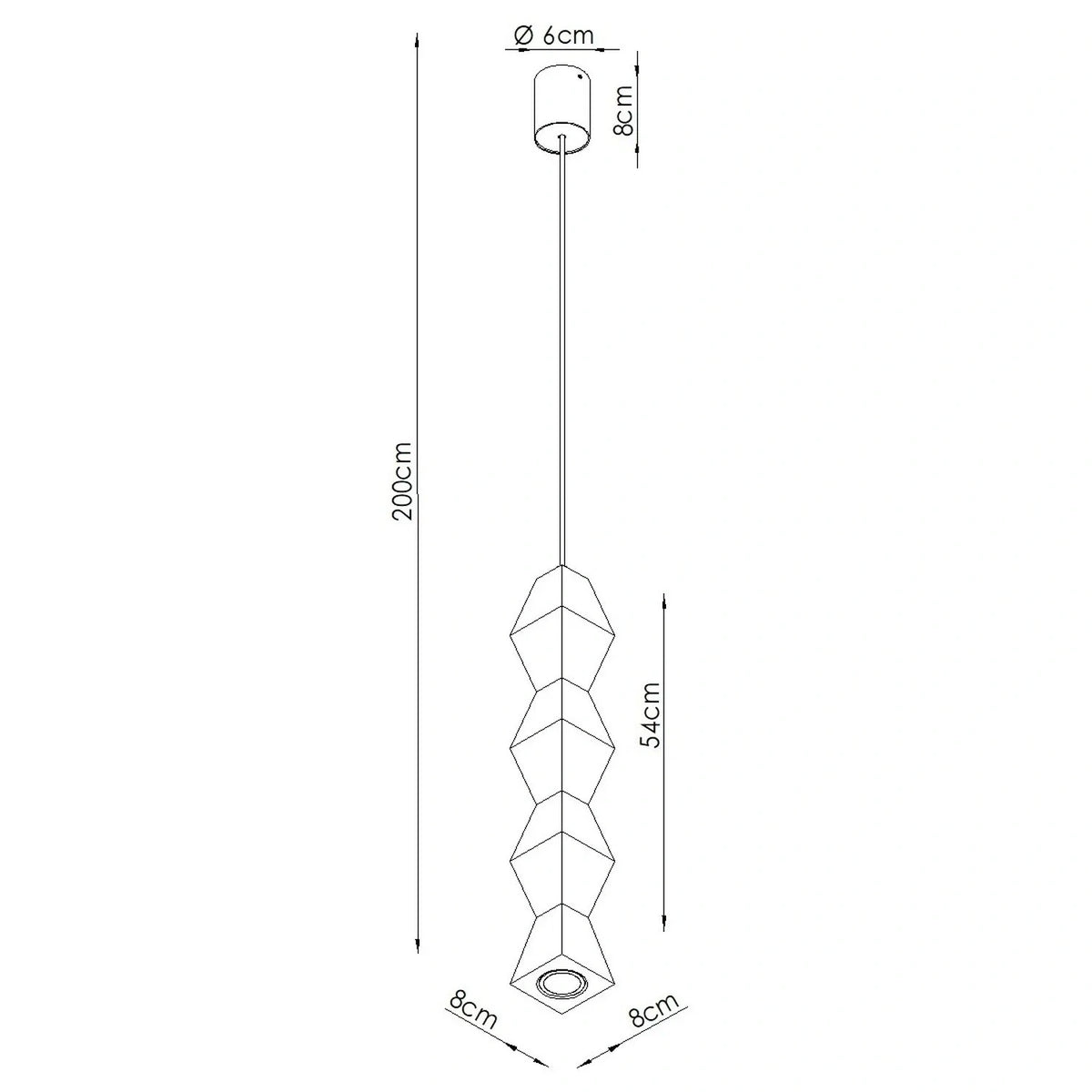 
Lampada a sospensione di design „Kubbe“ - Legno naturale / L