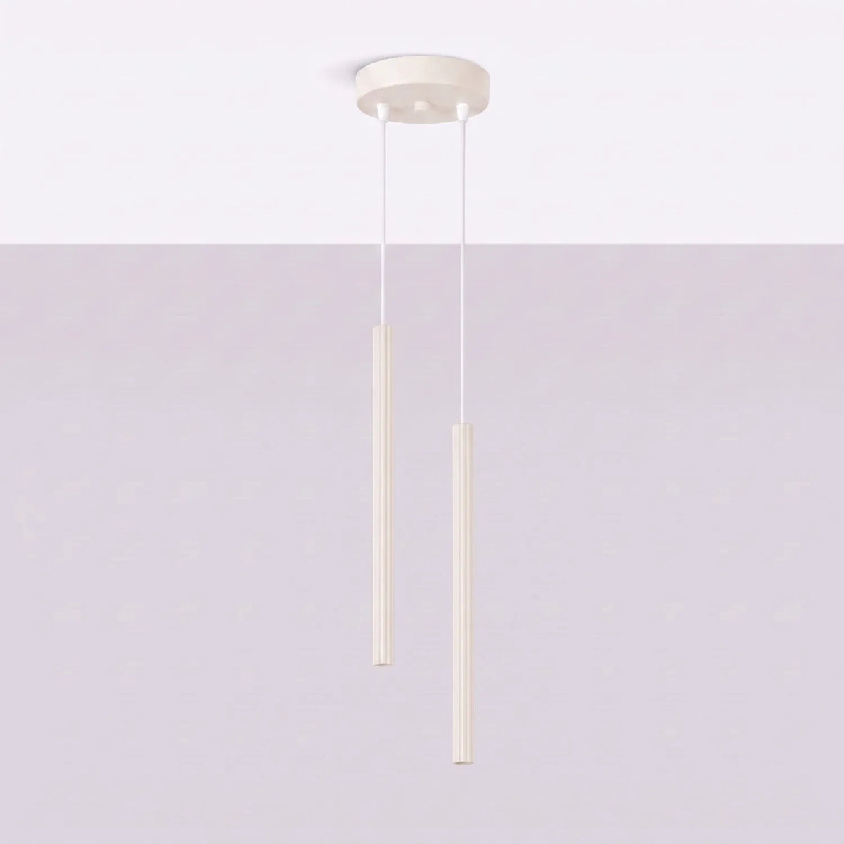 
Design Pendellampe „Arche“ - 2-flammig - Beige