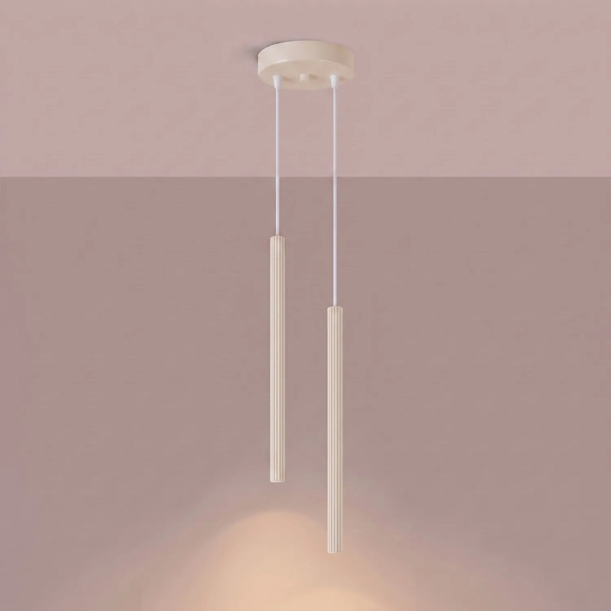 
Design Pendellampe „Arche“ - 2-flammig - Beige