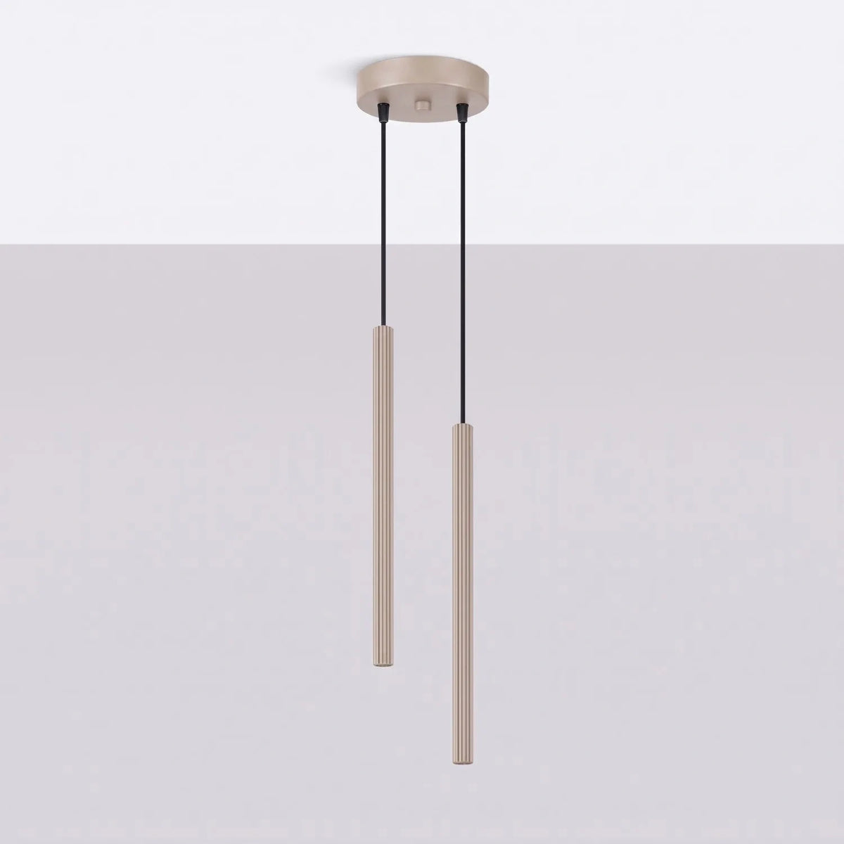 
Design Pendellampe „Arche“ - 2-flammig - Taupe