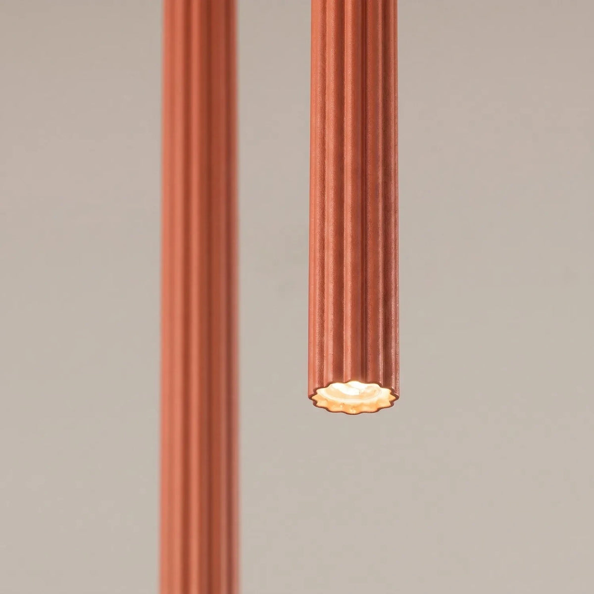 
Design Pendellampe „Arche“ - 2-flammig - Ockerrot