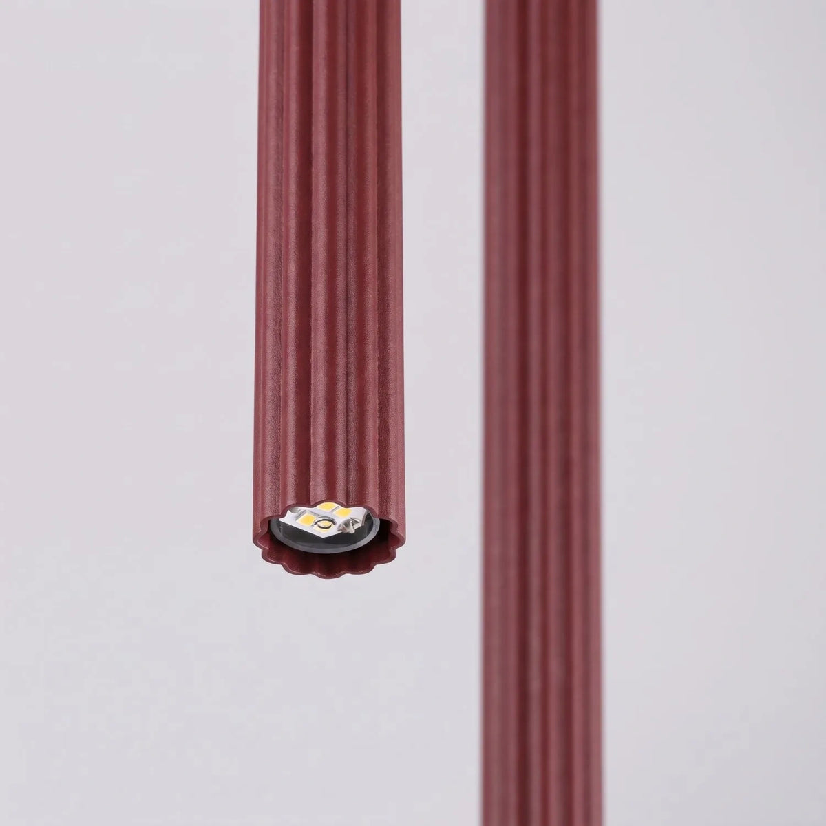 
Design Pendellampe „Arche“ - 2-flammig - Burgundrot